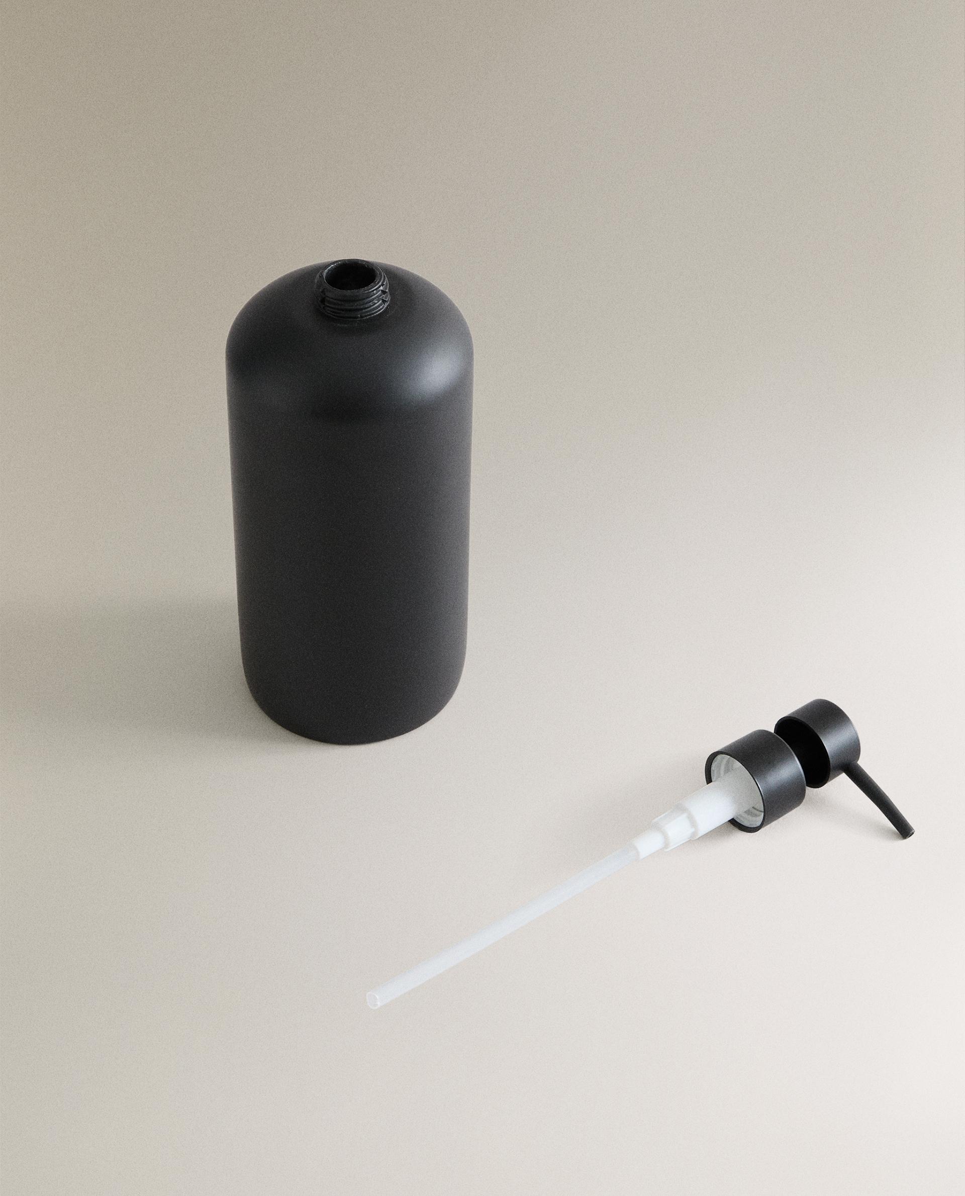 BLACK RESIN SOAP DISPENSER