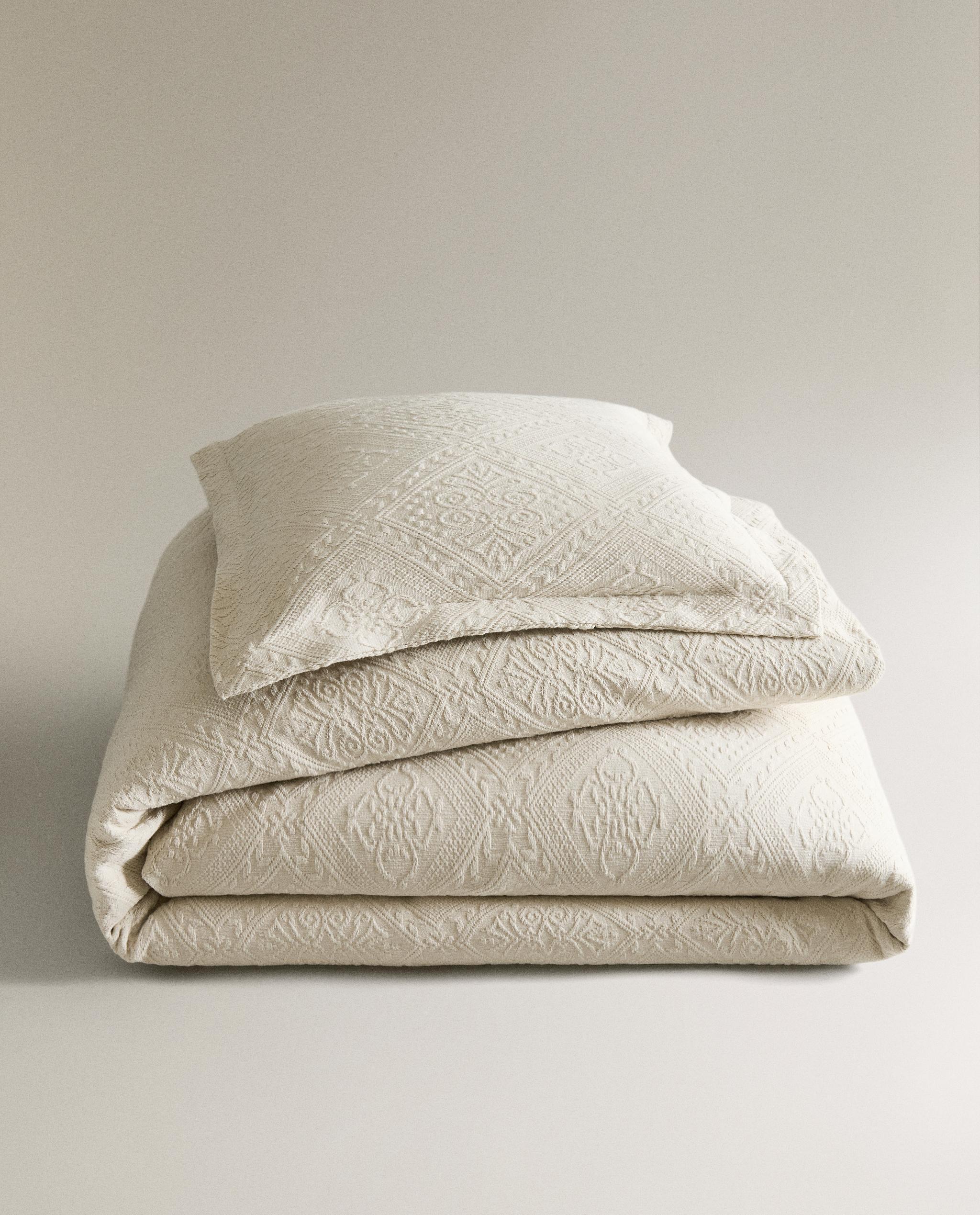 ジオメトリックデザイン コットン ベッドスプレッド | Zara Home 日本