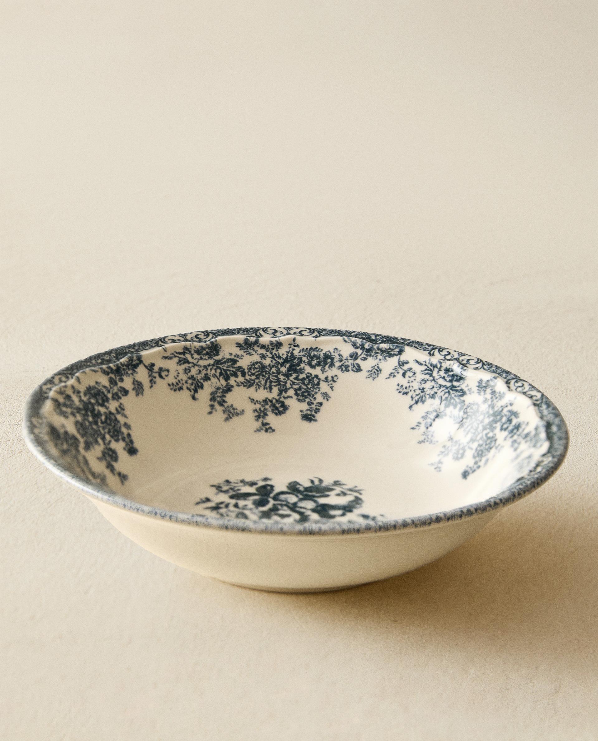FLORAL EARTHENWARE BOWL | Zara Home United States of America