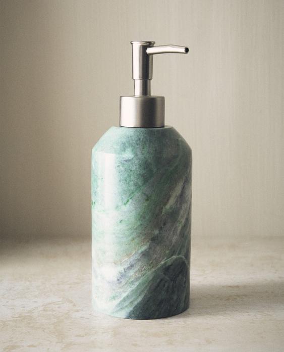 PORTA-SABONETE LÍQUIDO DE MÁRMORE VERDE
