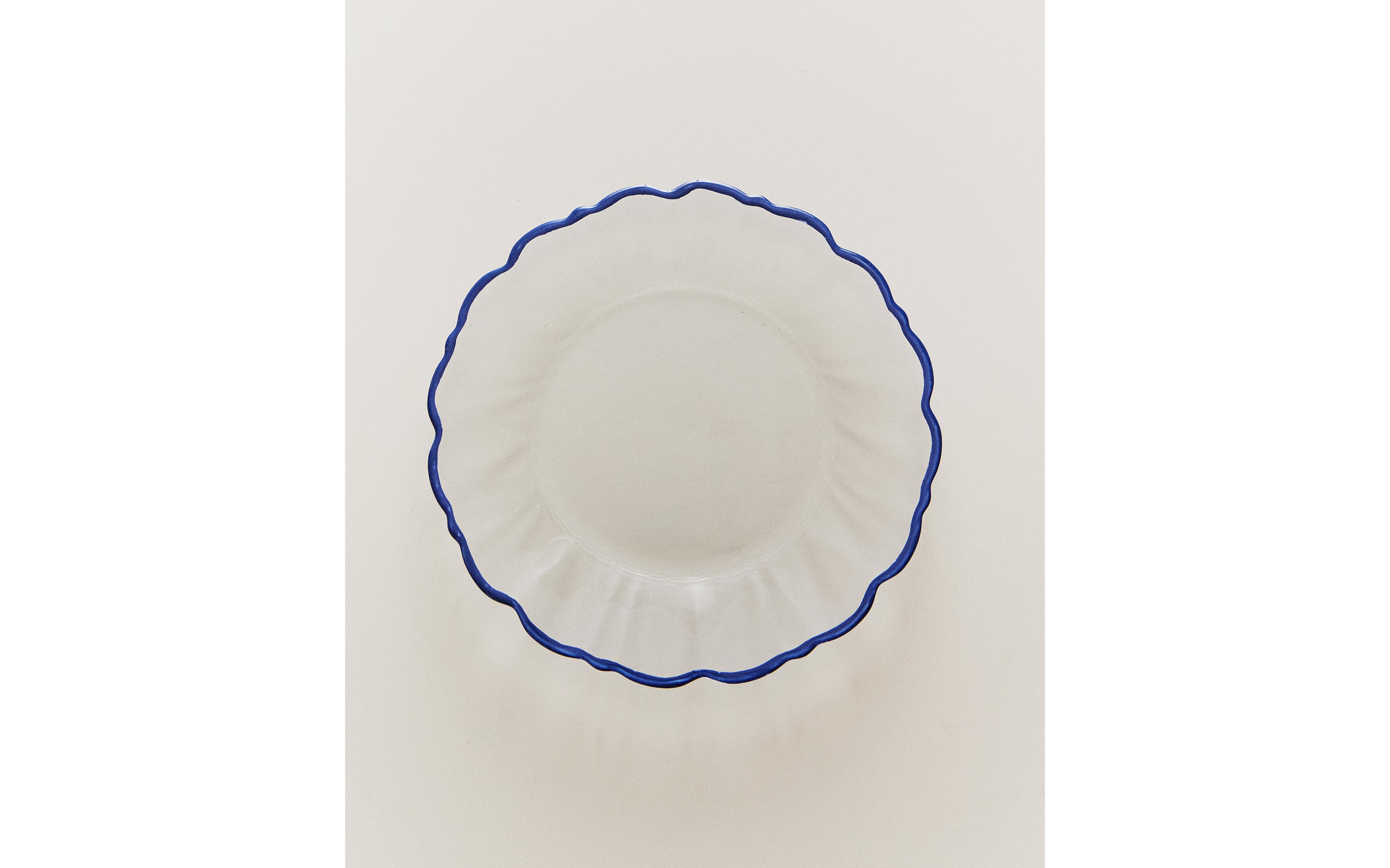 GLASS DESSERT PLATE WITH RIM product thumbnail 2