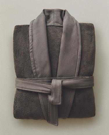 COTTON BATHROBE WITH APPLIQUÉ