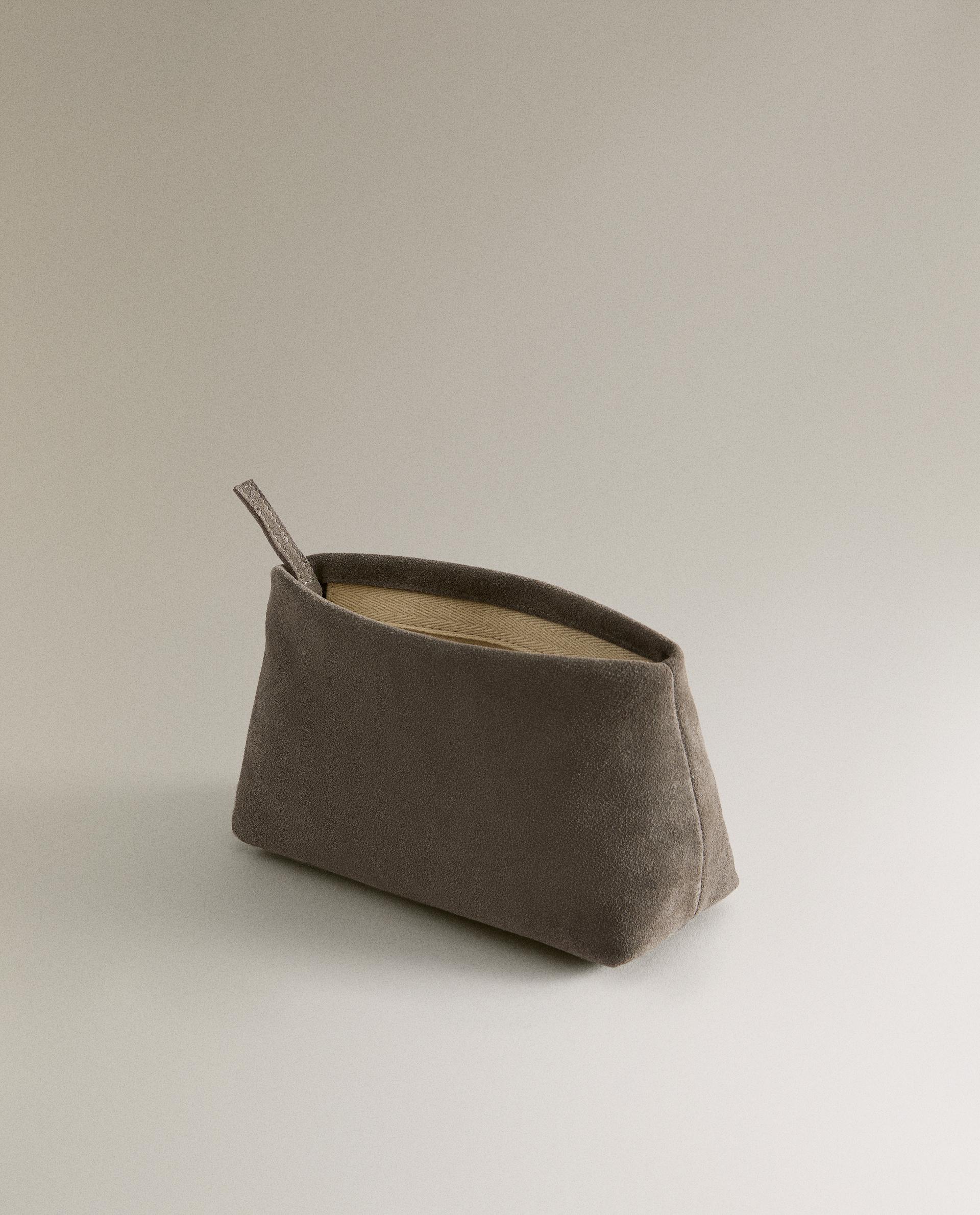 スエード コスメティックポーチ ミディアム | Zara Home 日本/Japan
