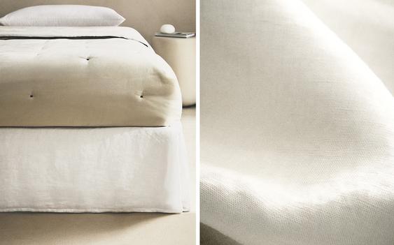 SÄNGKAPPA I BLEKT LINNE