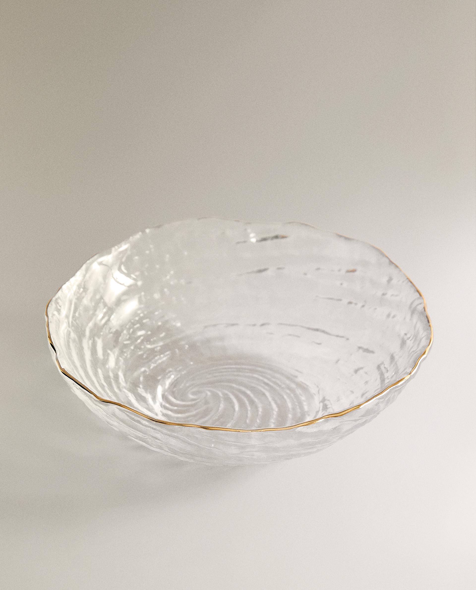GLASS BOWL WITH GOLD RIM product thumbnail 6