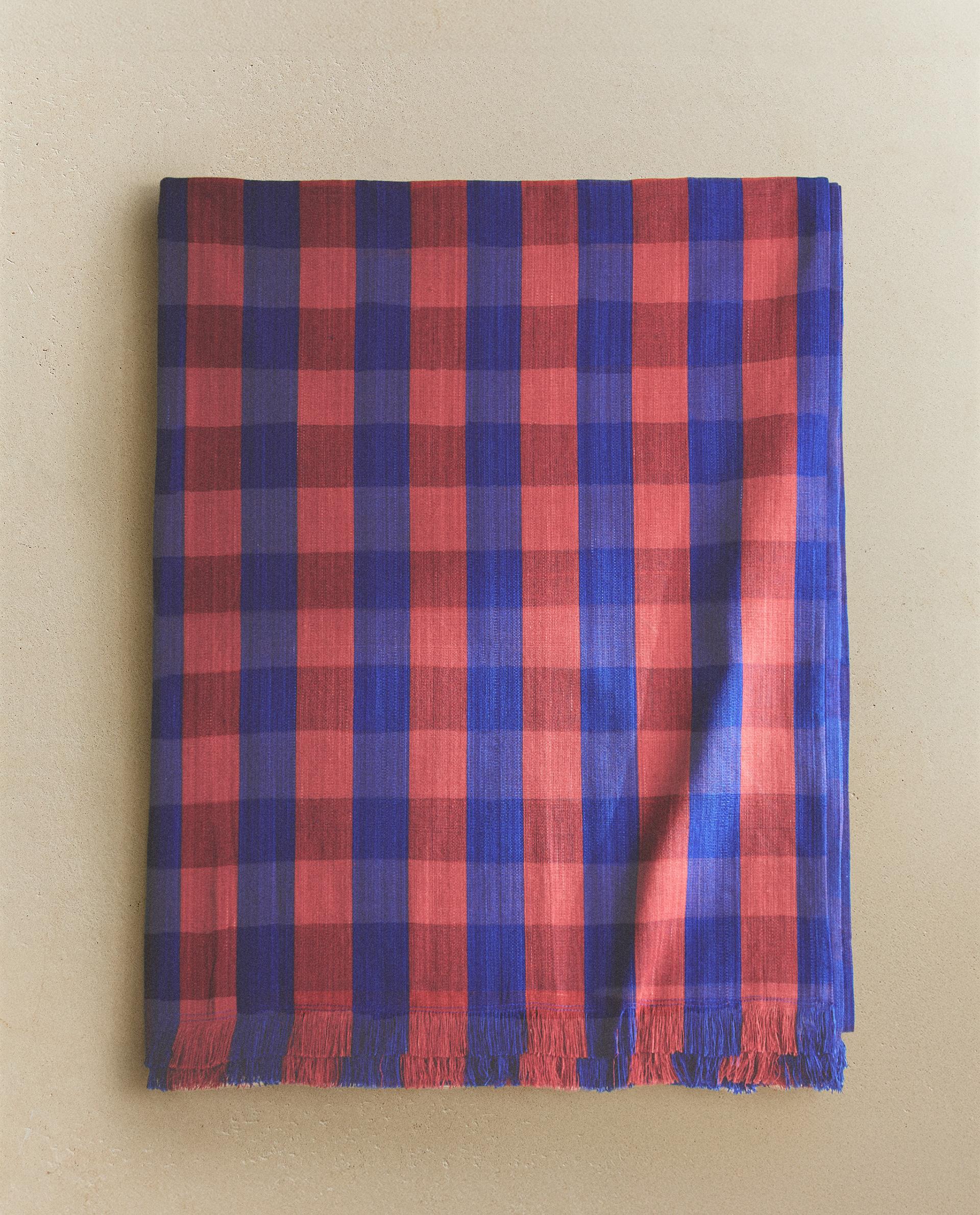 CHECK COTTON THROW X TENSIRA