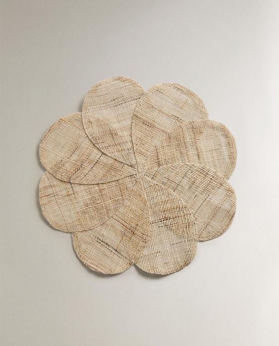 TISCHSET BLUMENMUSTER RAMIE TISCHSET BLUMENMUSTER RAMIE