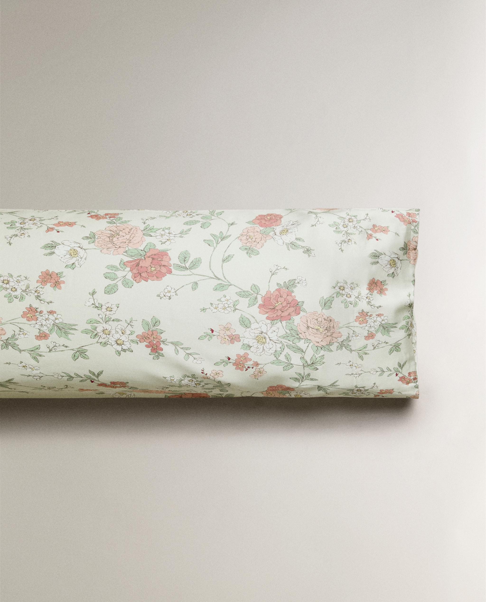 PEONY PRINT SATEEN PILLOWCASE product thumbnail 4