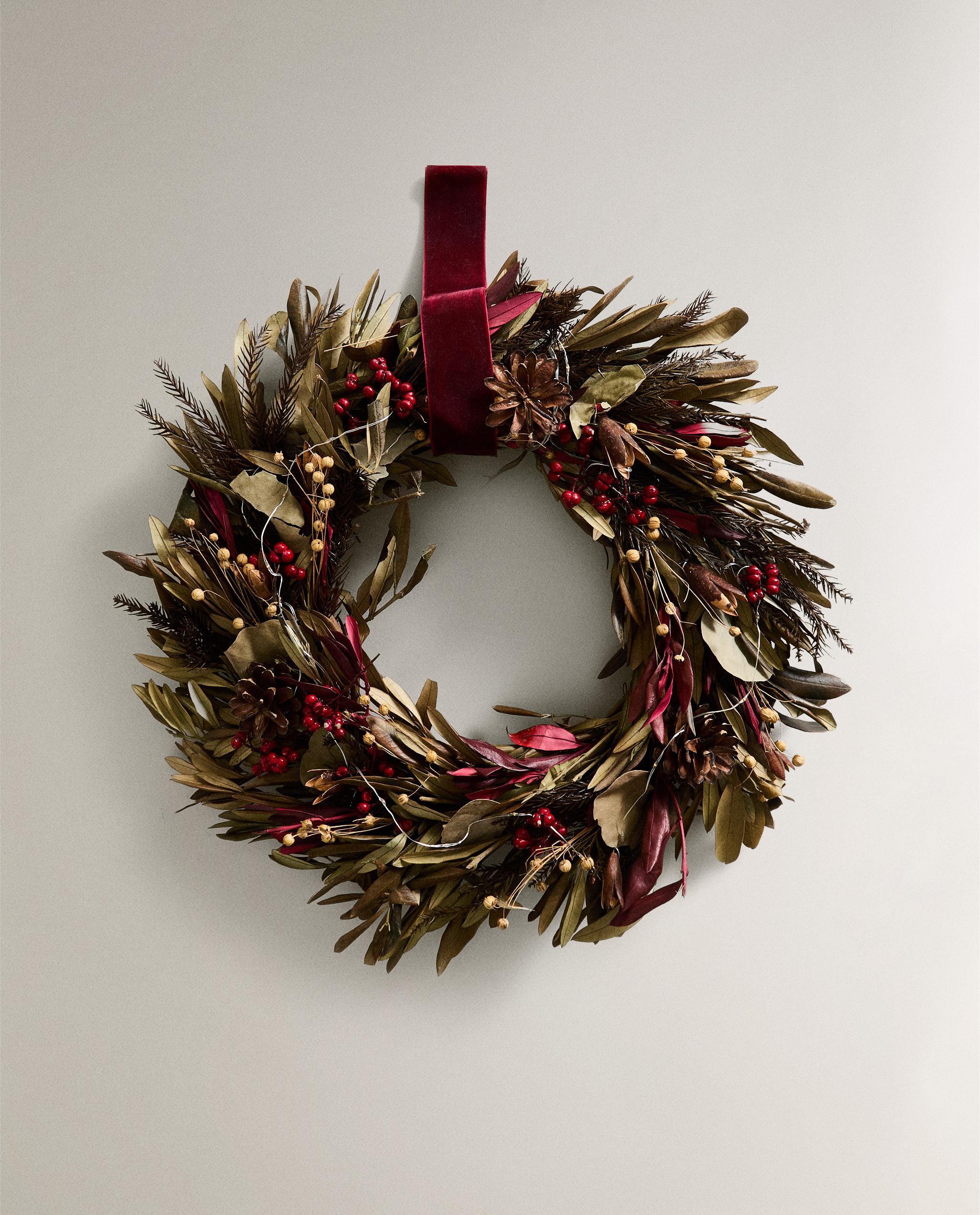 クリスマスオリーブリーフライトリース (40 CM) | Zara Home 日本/Japan