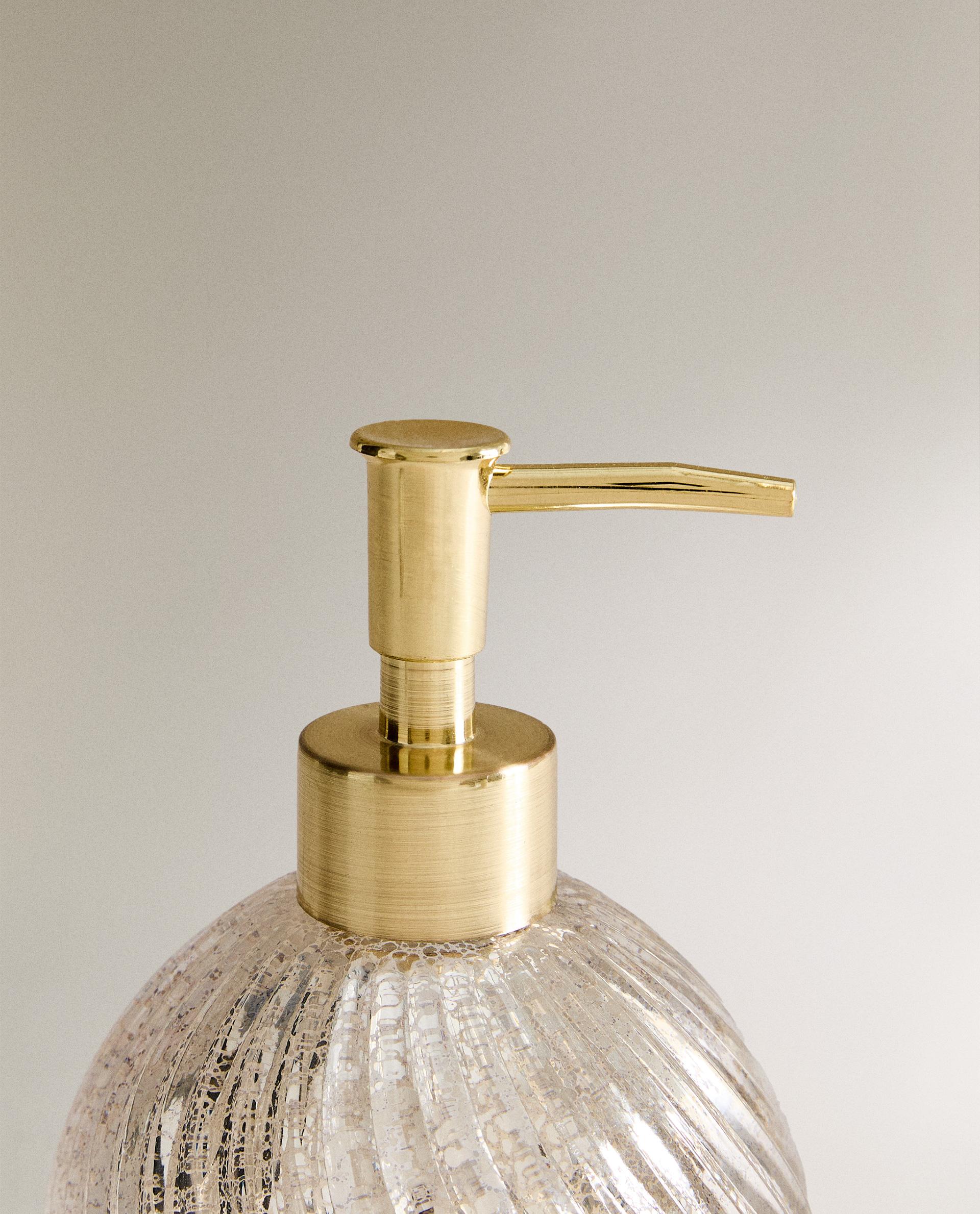 MERCURISED GLASS SOAP DISPENSER