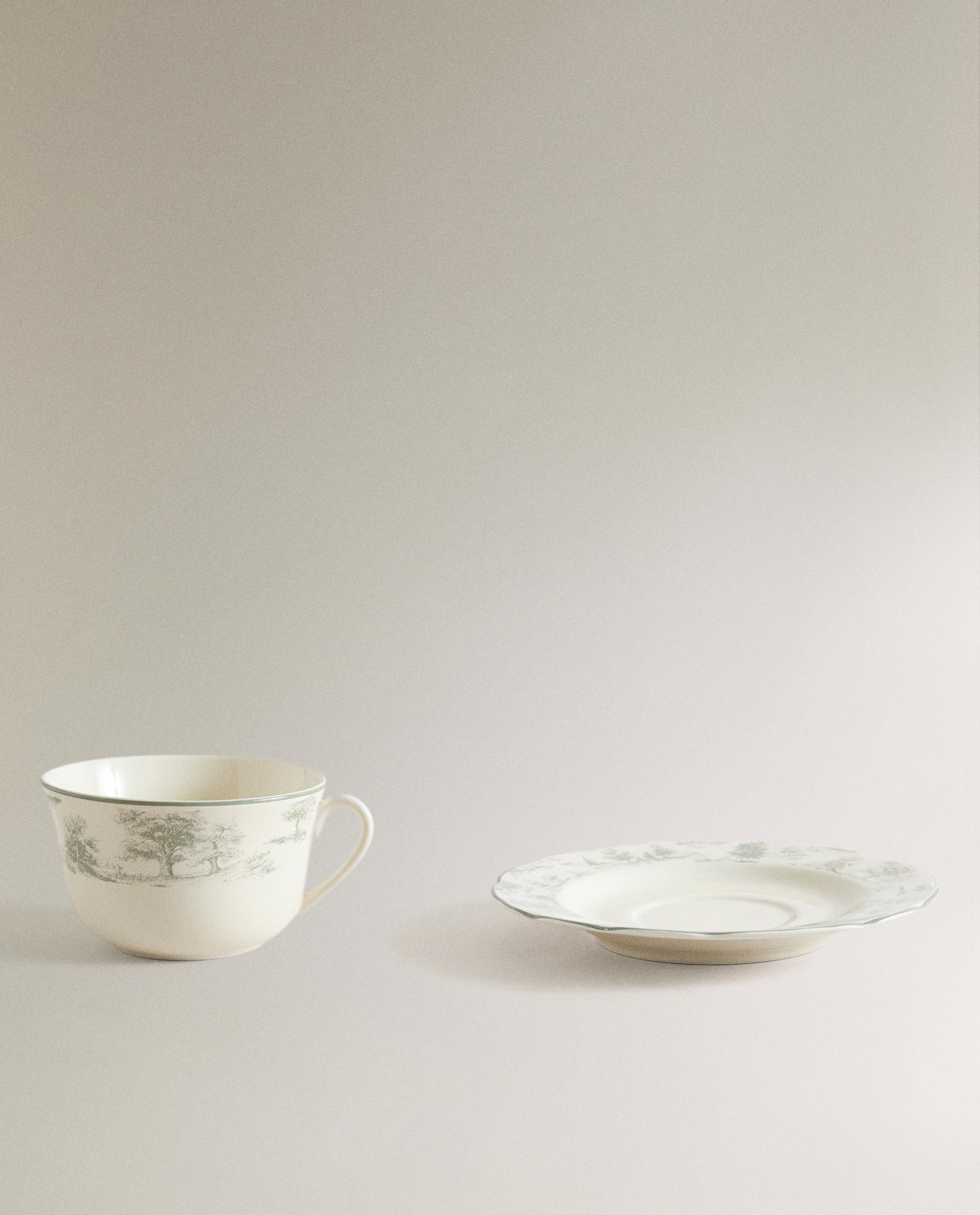 TOILE PORCELAIN TEACUP AND SAUCER product thumbnail 3