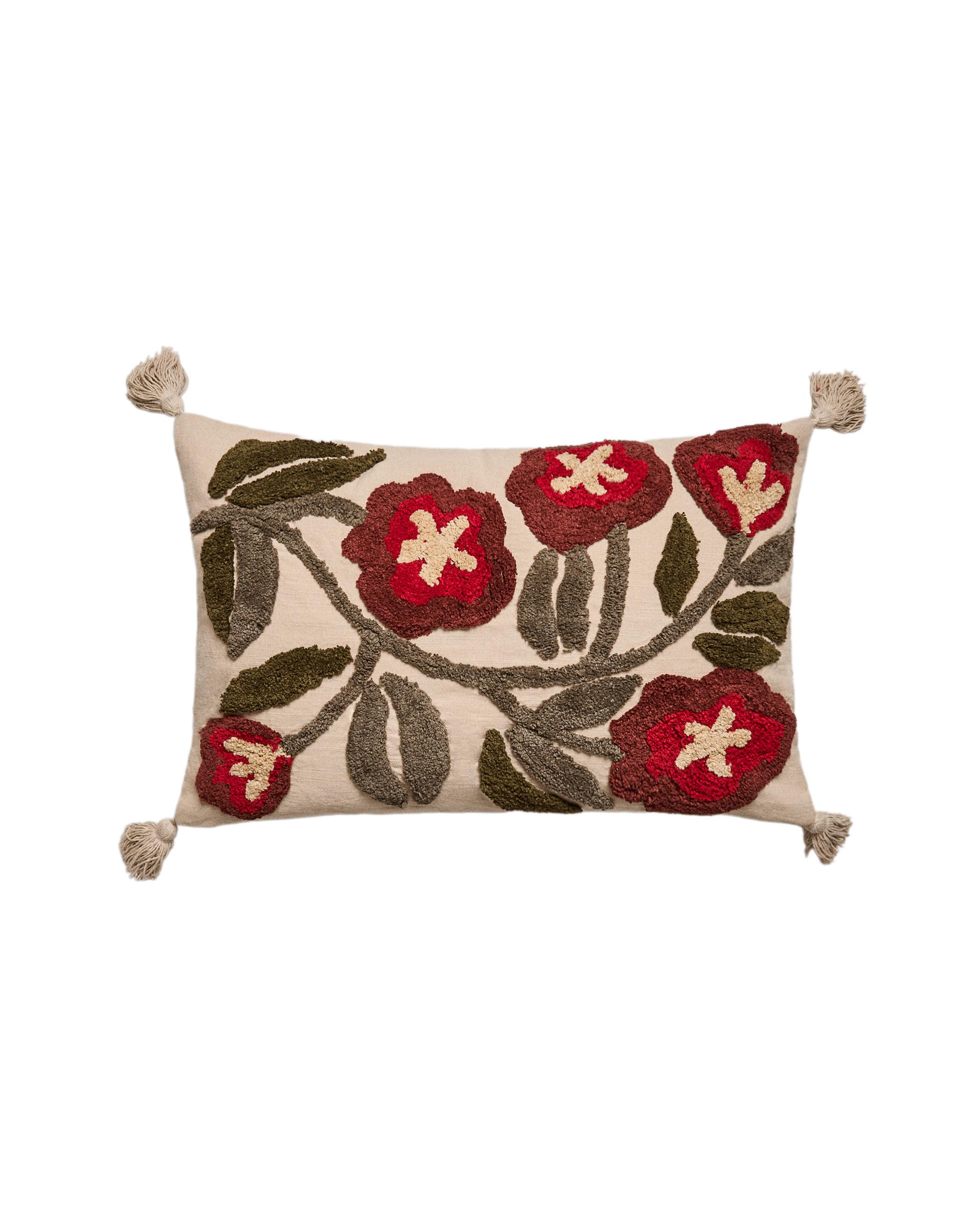 【新品】ZARA  ザラホーム デコ刺繍クッションカバー セット ZARA HOMEのクッションカバー - まいにちたのしく