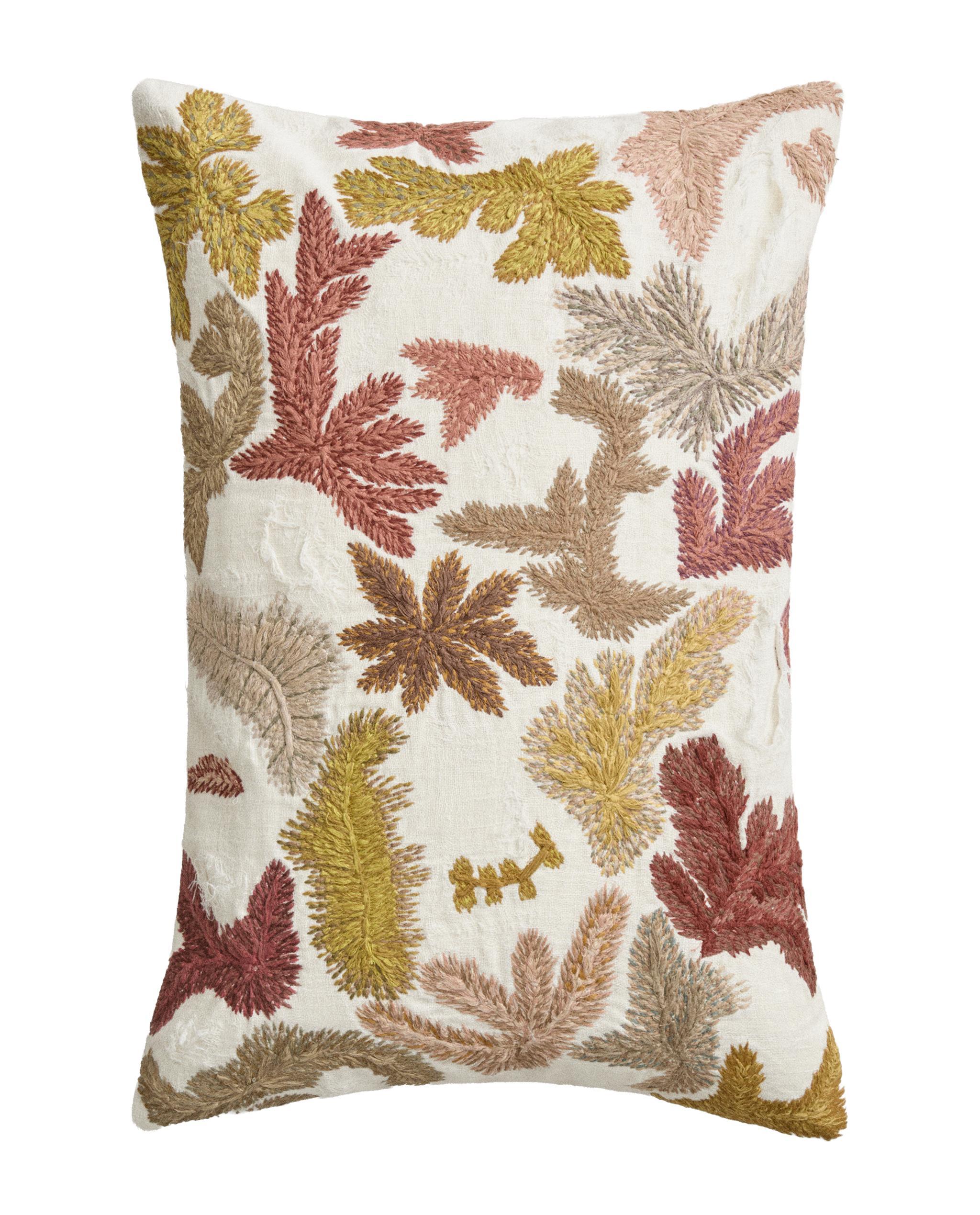 CUSHION COVER WITH EMBROIDERED LEAVES product thumbnail 7