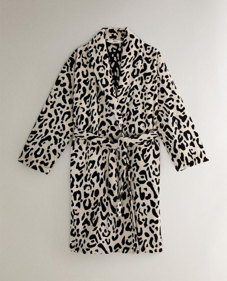 PEIGNOIR VELOURS IMPRIMÉ ANIMAL PEIGNOIR VELOURS IMPRIMÉ ANIMAL
