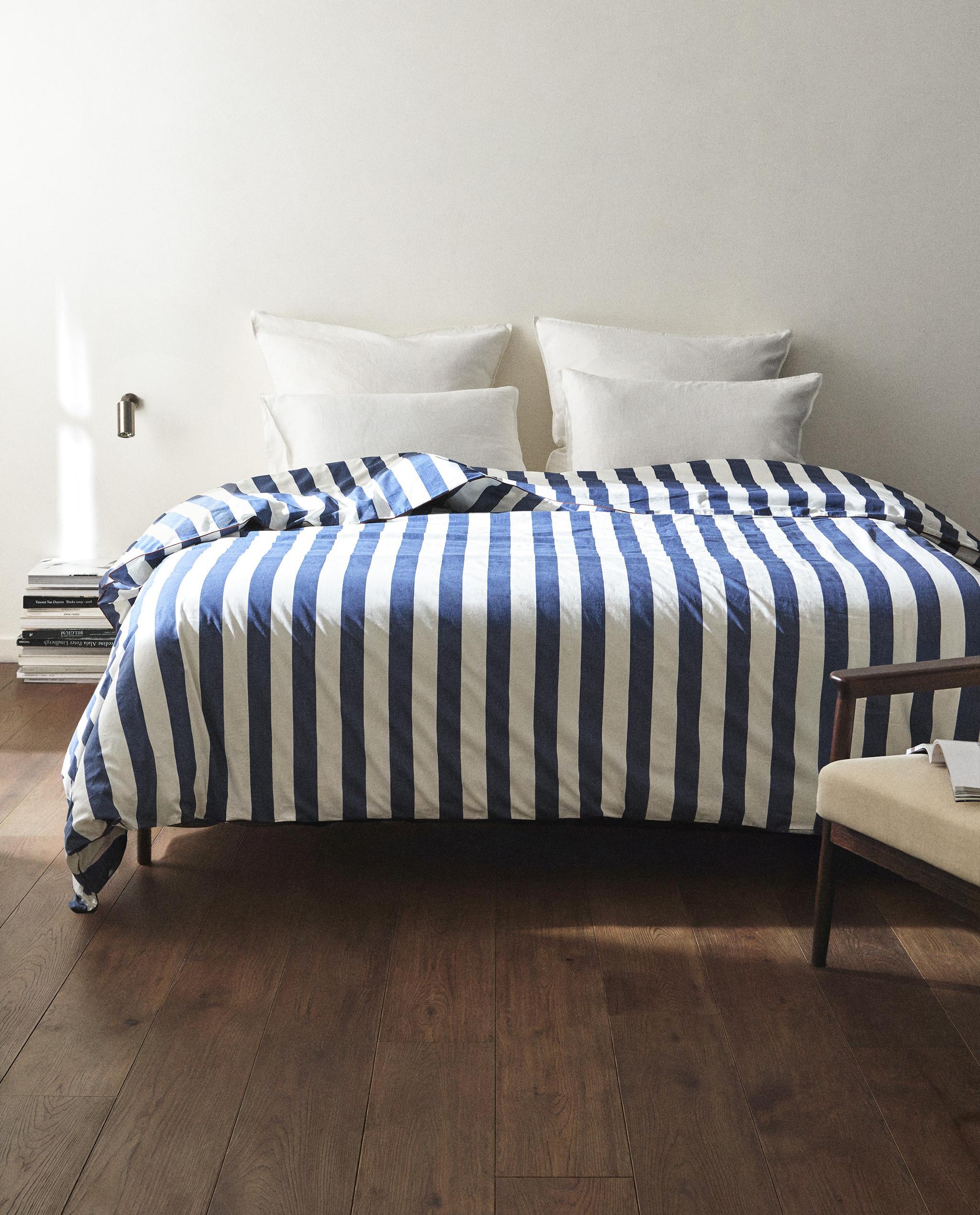 FUNDA DE DUVET ALGODÓN EFECTO DESGASTADO RAYAS | Zara Home México
