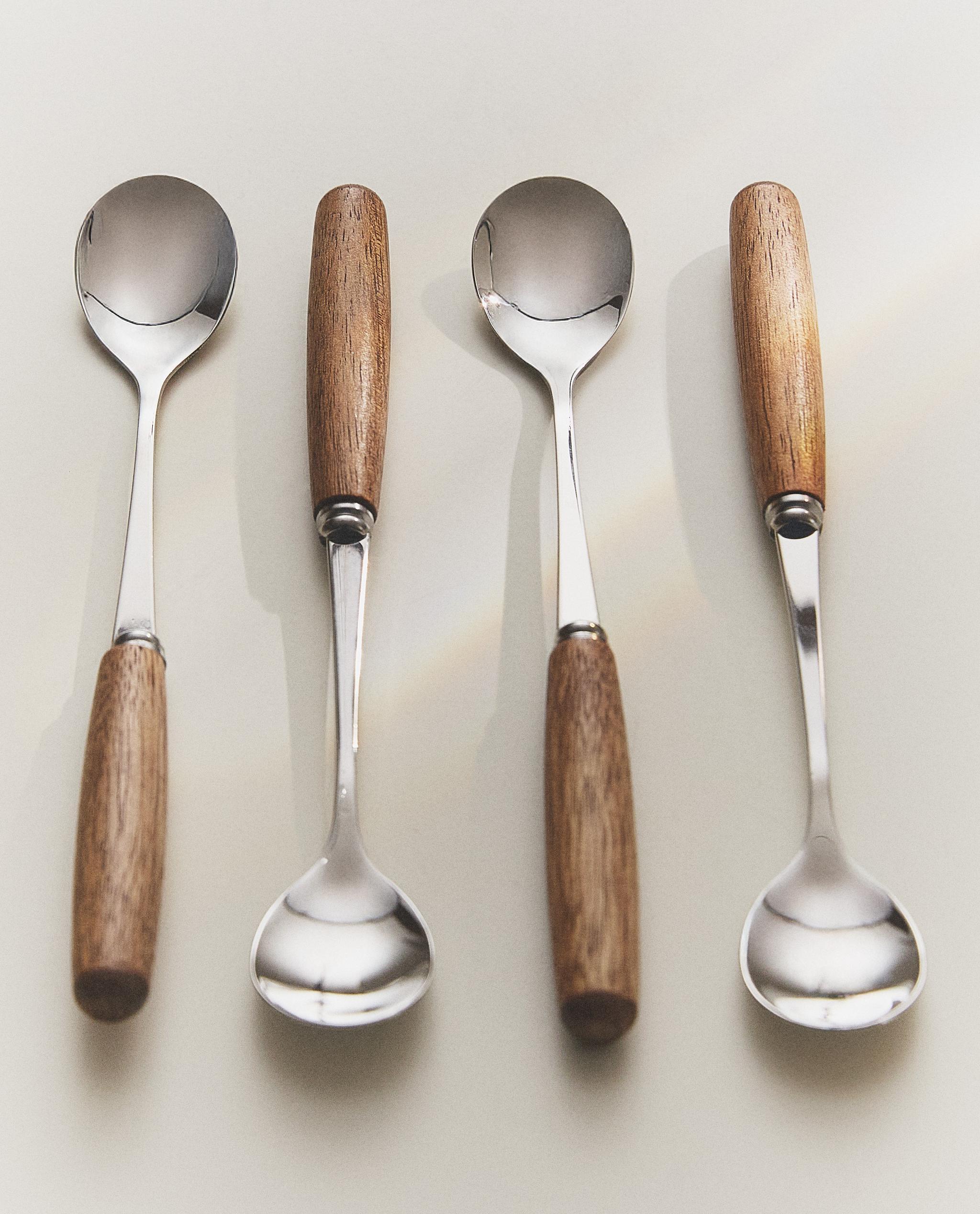 PACK OF WOODEN DESSERT SPOONS (PACK OF 4) product thumbnail 7