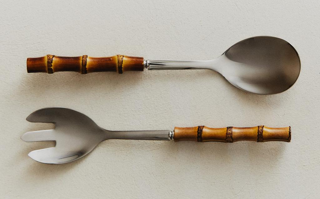 BAMBOO SALAD CUTLERY SET (SET OF 2) BAMBOO SALAD CUTLERY SET (SET OF 2)
