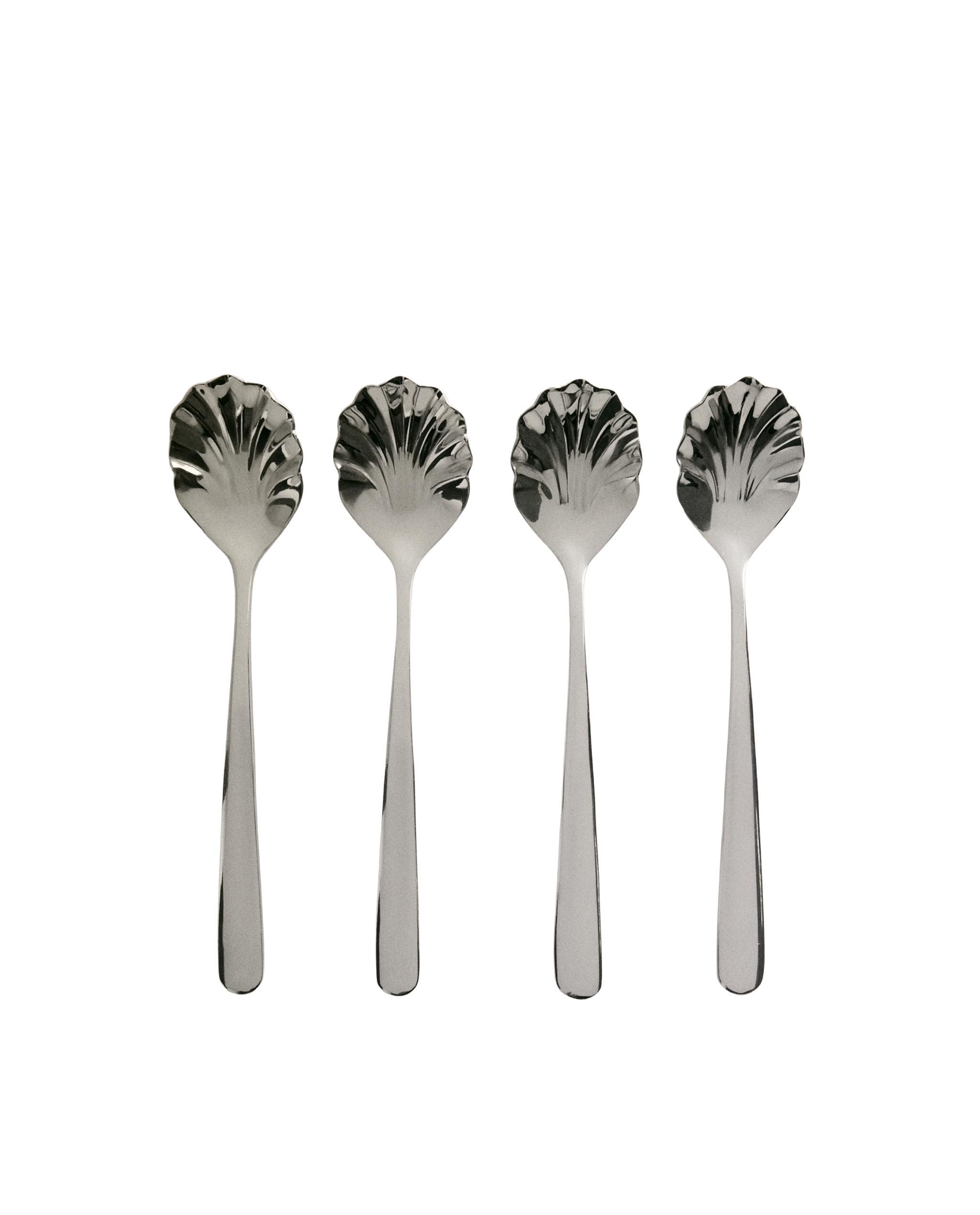 PACK OF STEEL SHELL DESSERT SPOONS (PACK OF 4) product thumbnail 4