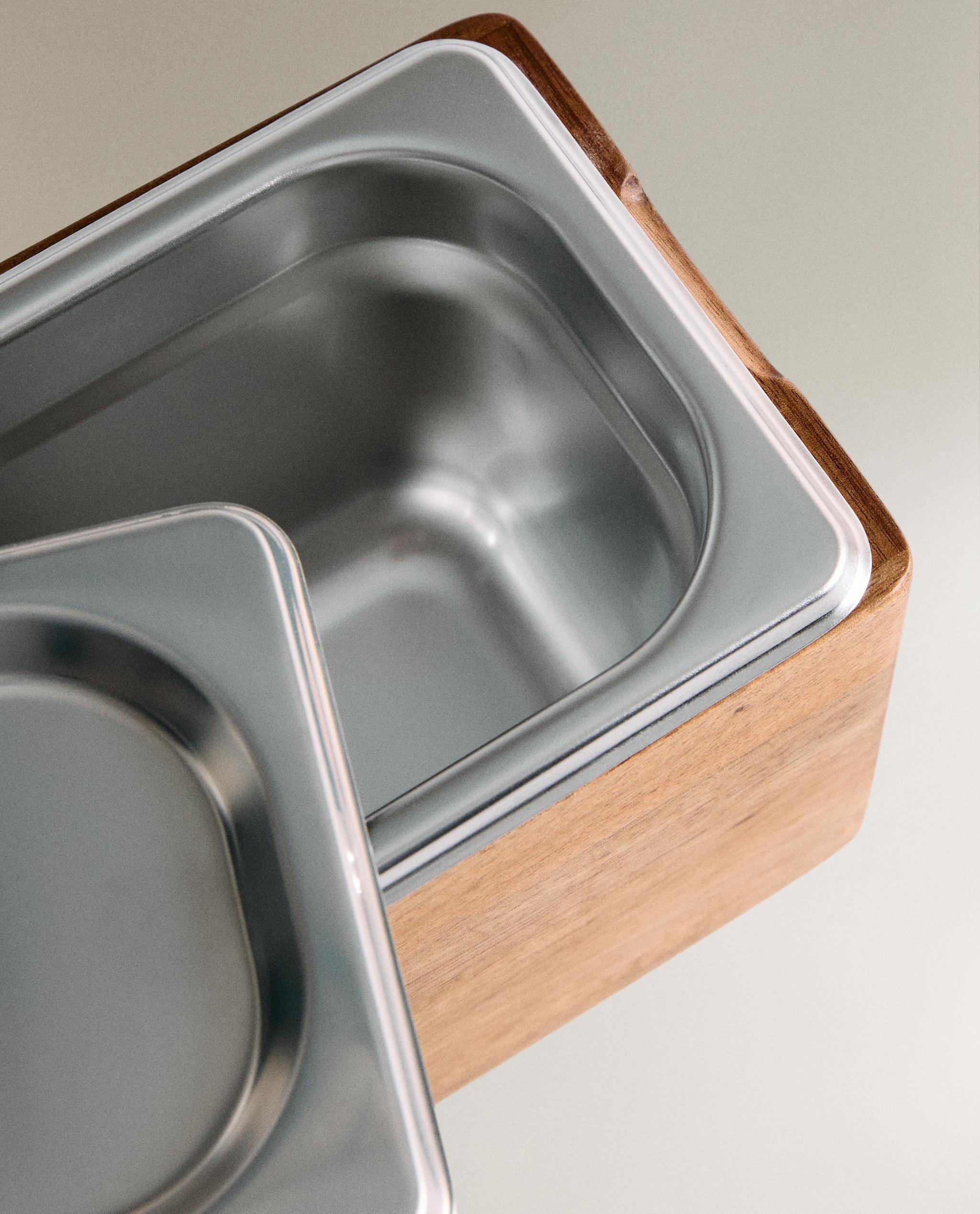 STEEL WOODEN ICE CREAM CONTAINER product thumbnail 3