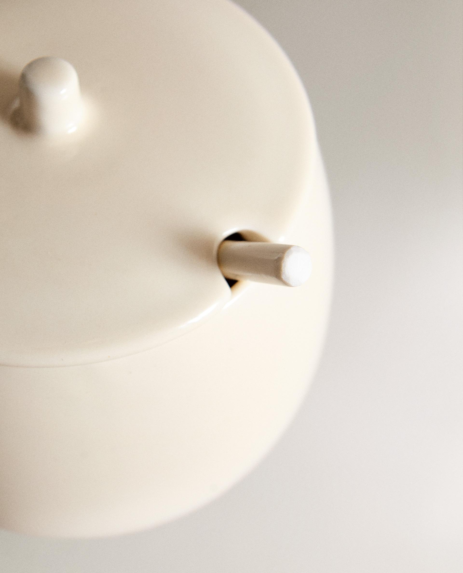 PLAIN STONEWARE SUGAR BOWL WITH SPOON product thumbnail 13