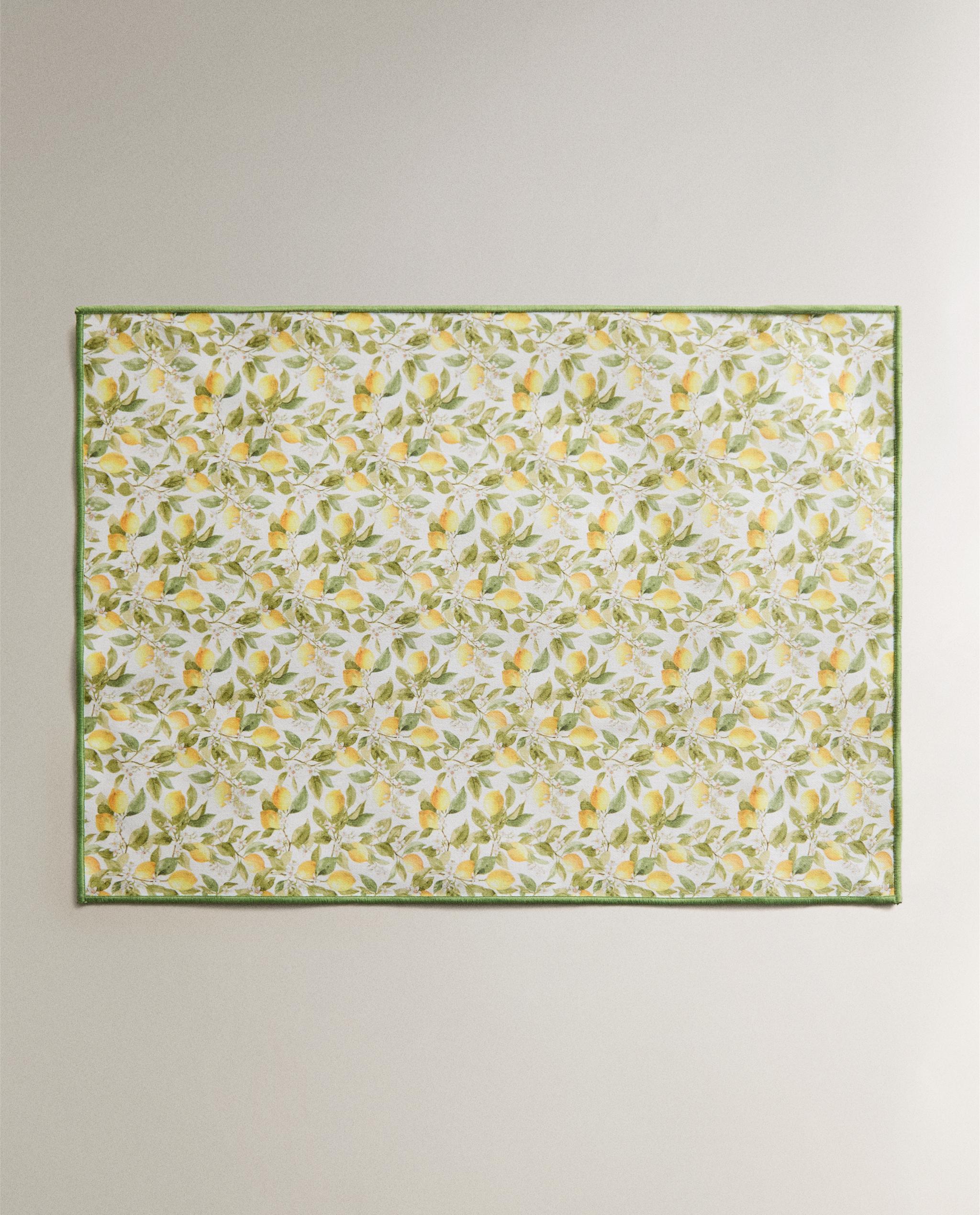 RESIN-COATED LEMON PRINT COTTON PLACEMAT product thumbnail 3