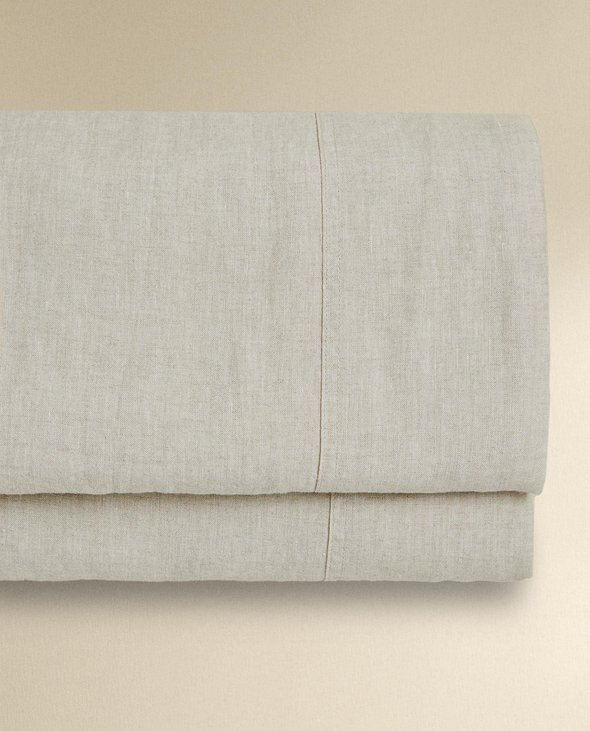 ザラホームZARAHOMEウォッシュリネンフラットシーツ ベッドカバー ソファー リネン シーツ セット | Zara Home 日本/Japan