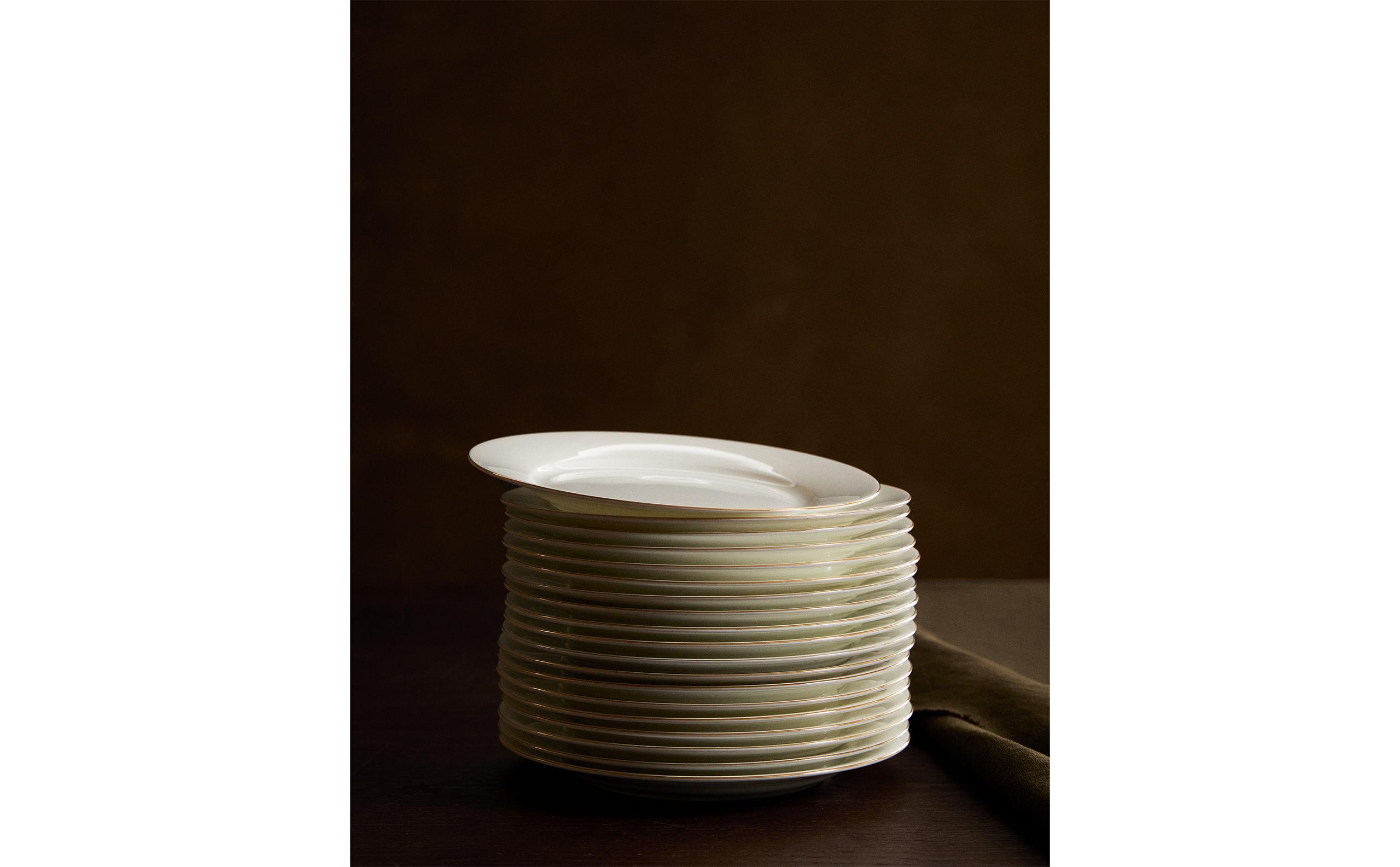 PLATO LLANO LETICIA BONE CHINA FILO