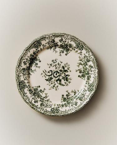 ASSIETTE À DESSERT FAÏENCE FLORALE