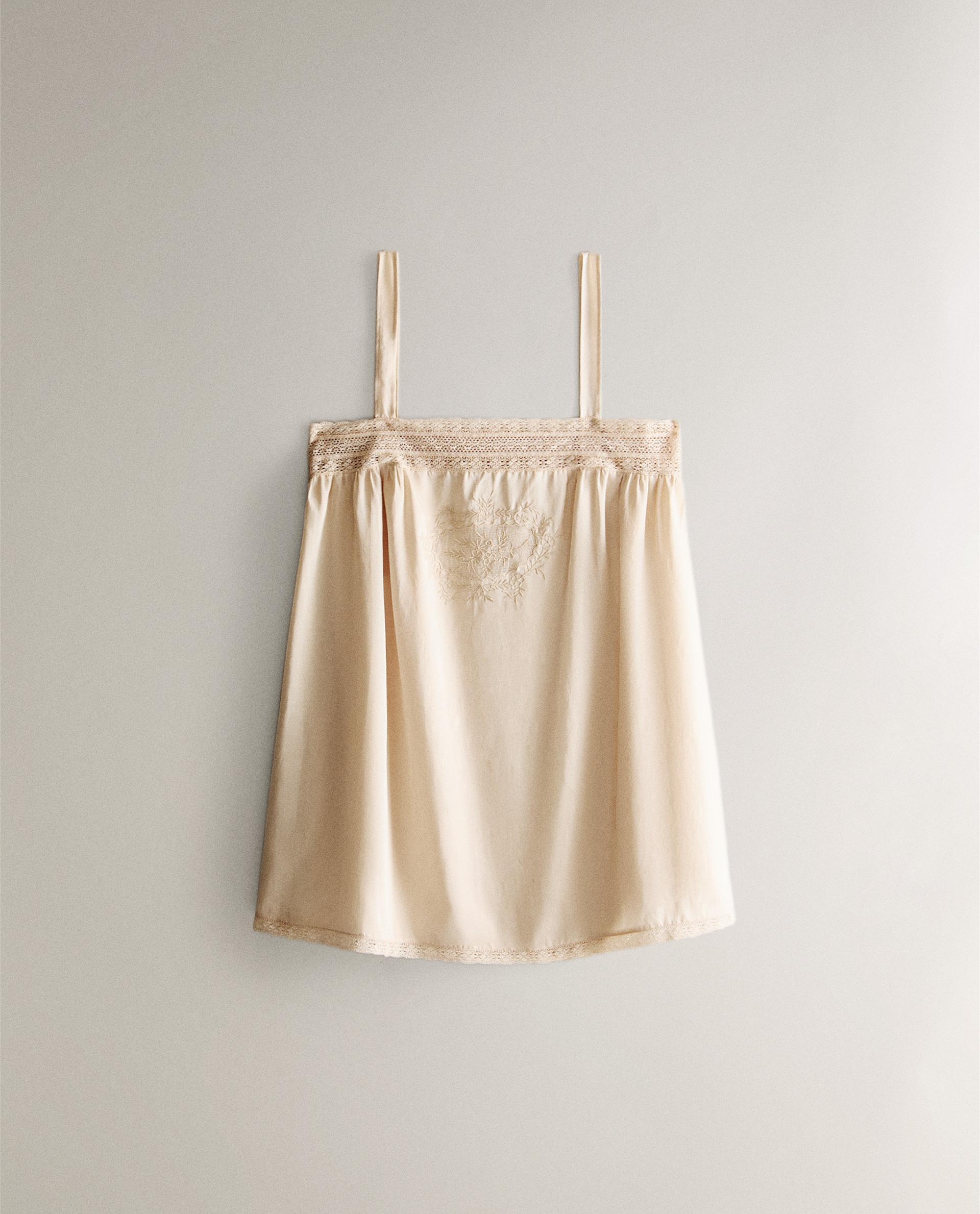 STRAPPY OPENWORK NIGHTDRESS