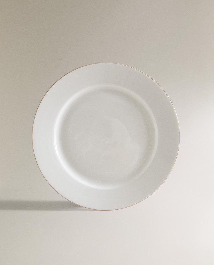 ASSIETTE PLATE PORCELAINE BONE CHINA BORD