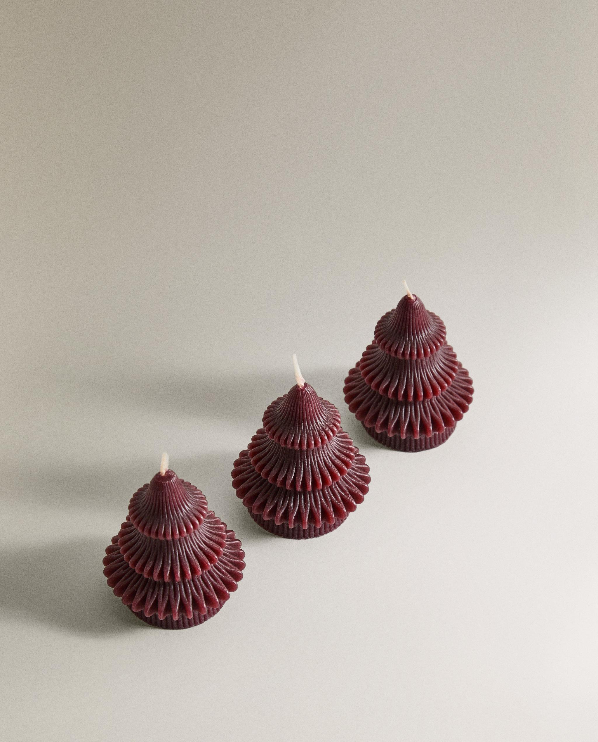 3本セット) GINGERBREAD クリスマスツリーモチーフ アロマキャンドル