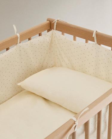 FLORAL BABY COT BUMPER COVER