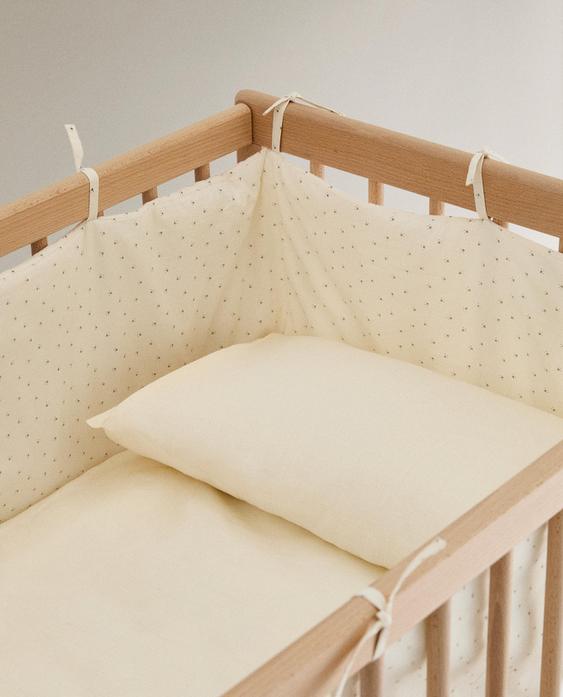 FLORAL BABY COT BUMPER COVER