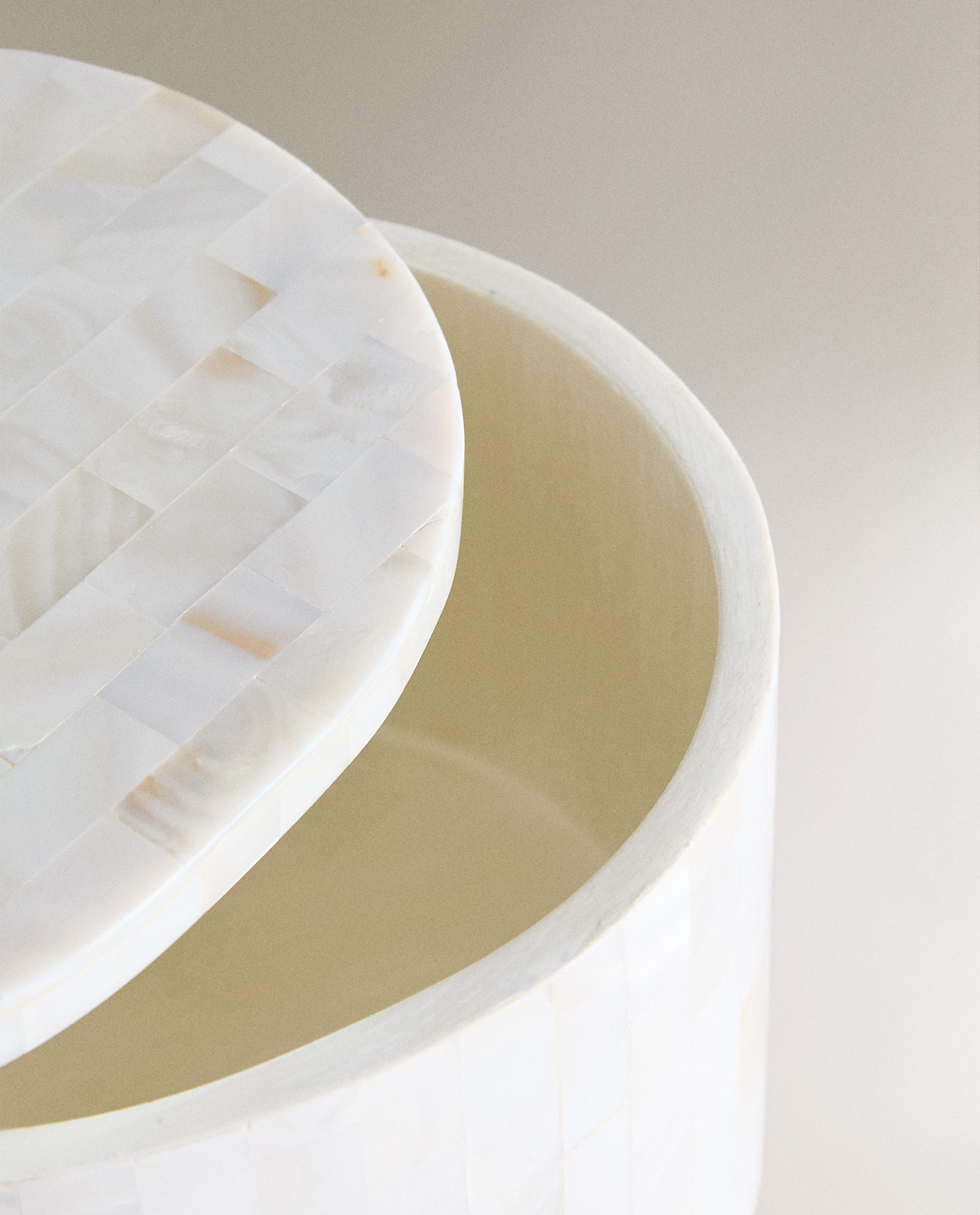 MOTHER-OF-PEARL BATHROOM ORGANISER JAR product thumbnail 4
