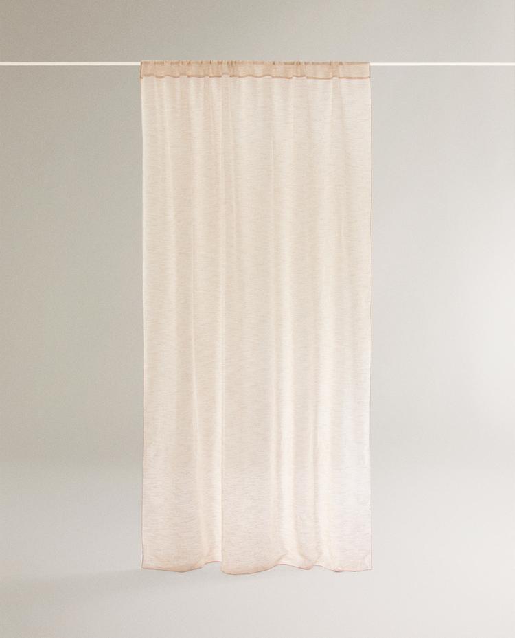 SHEER DOUBLE-WIDTH CURTAIN WITH LOW OPACITY