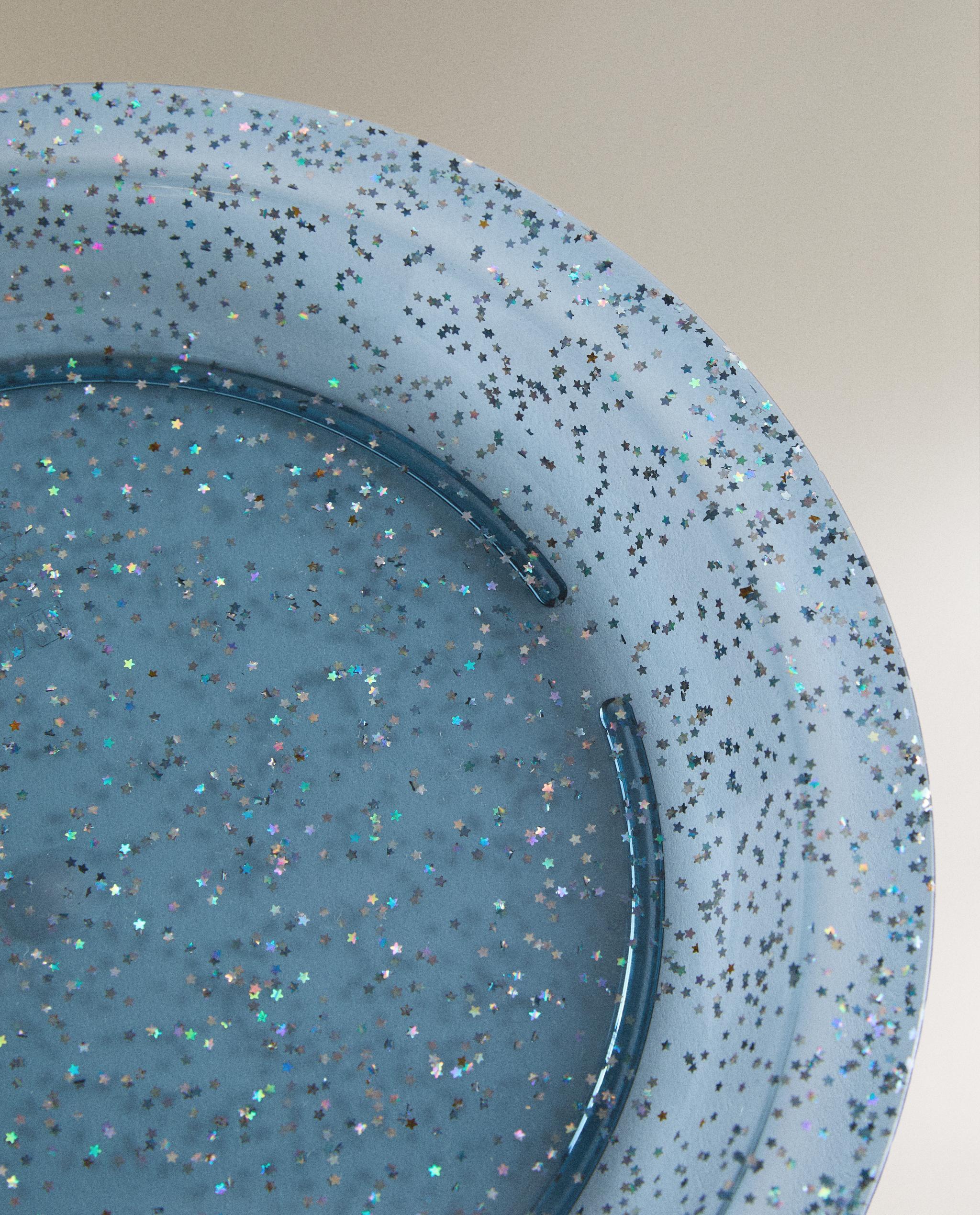 CHILDREN'S GLITTER TRITAN™ PLATE WITH STARS product thumbnail 2