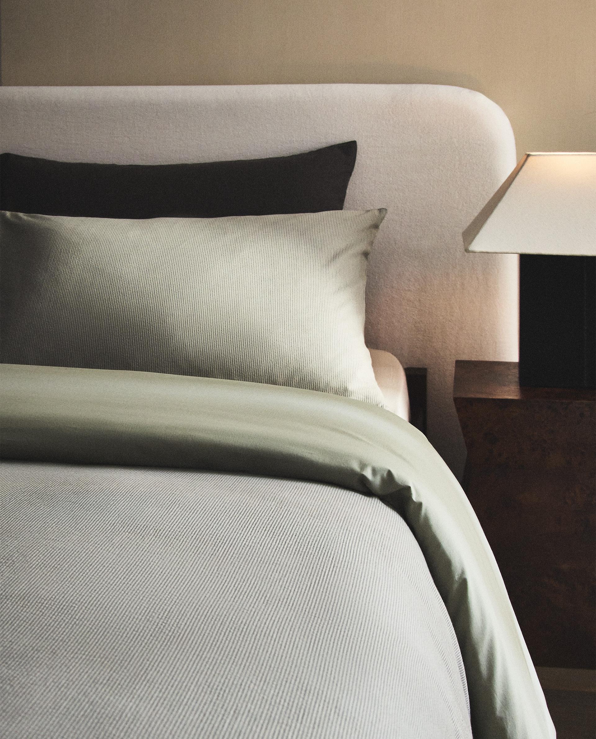 コットンリネン ストライプ デュべカバー | Zara Home 日本/Japan