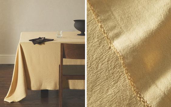 PLAIN DYED THREAD TABLECLOTH