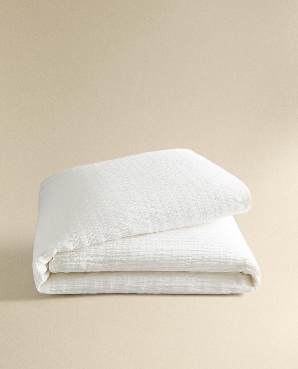 TEXTURED COTTON DUVET COVER