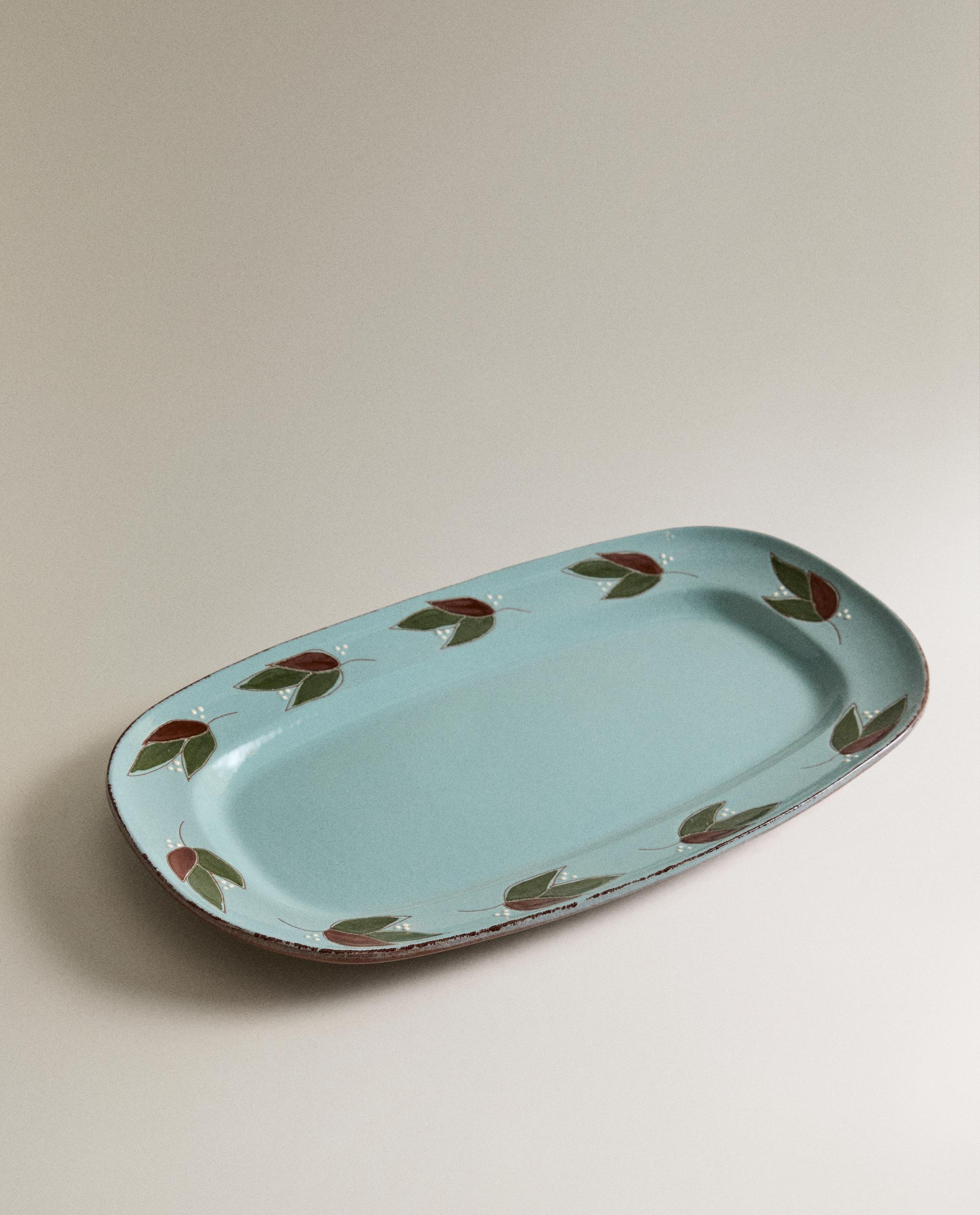 RECTANGULAR LEAF EARTHENWARE SERVING DISH product thumbnail 3