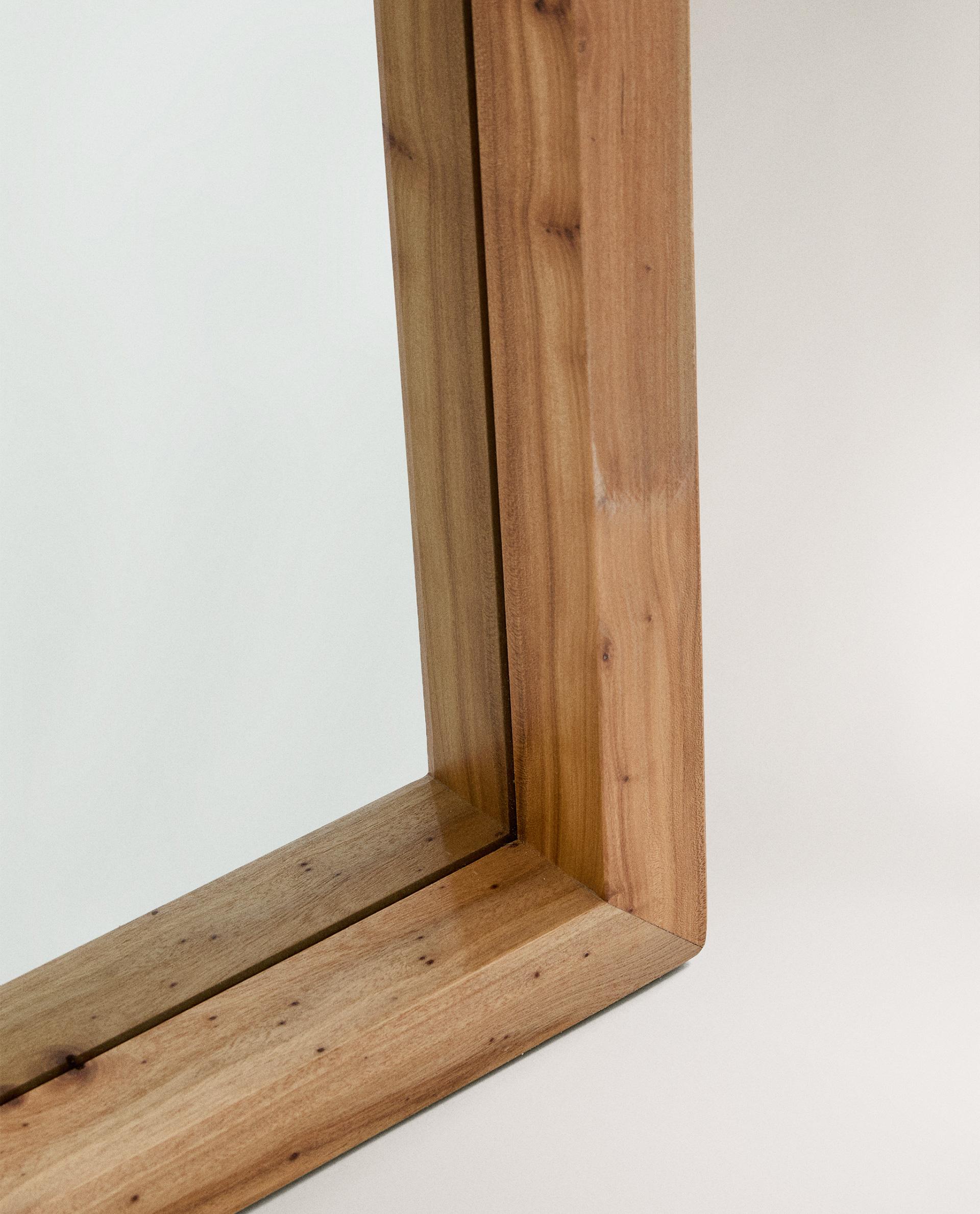 LARGE ELM WOOD MIRROR