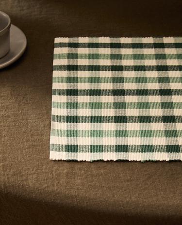 DYED THREAD CHECK PLACEMAT (PACK OF 2)