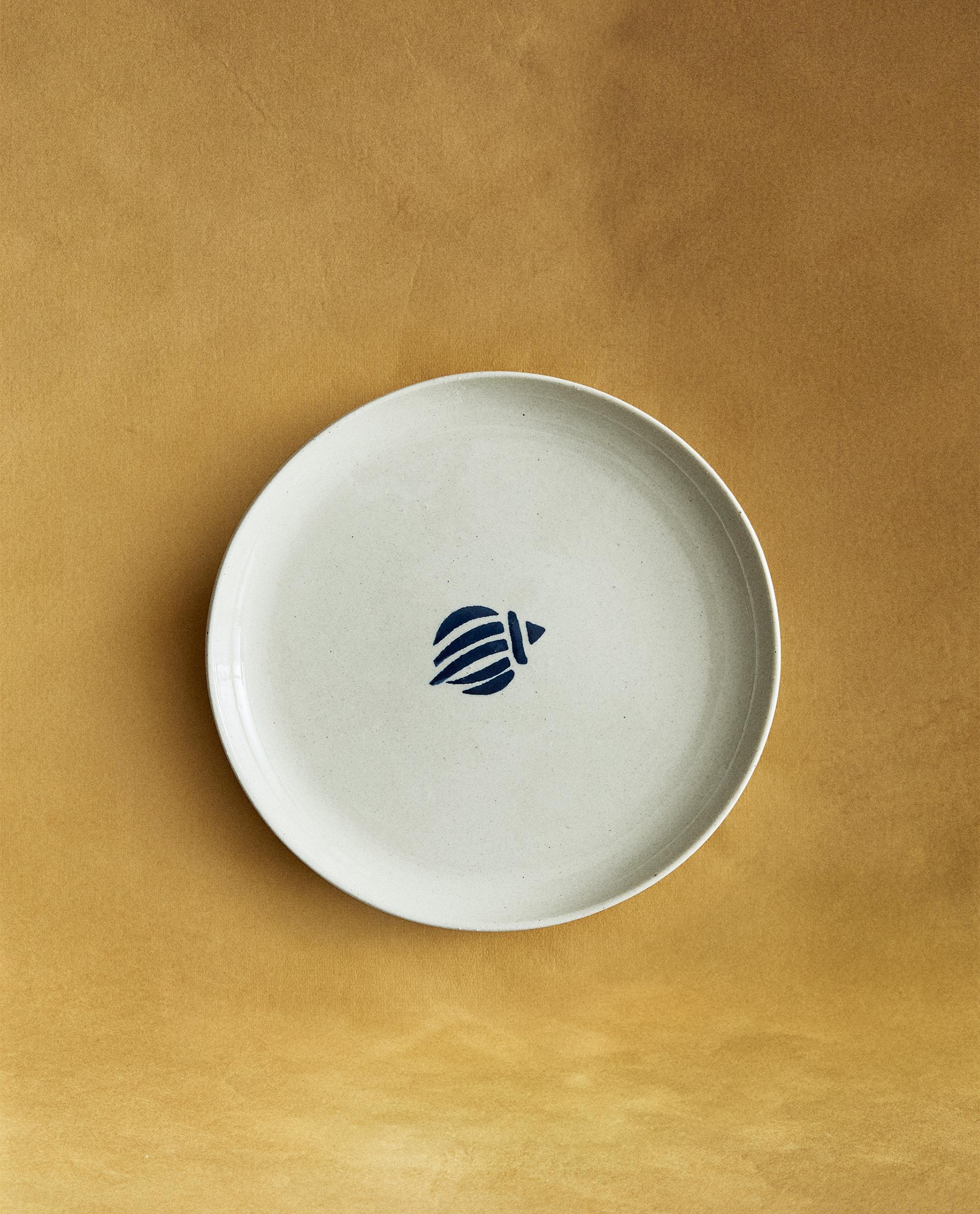 MARINE DESIGN DESSERT PLATE