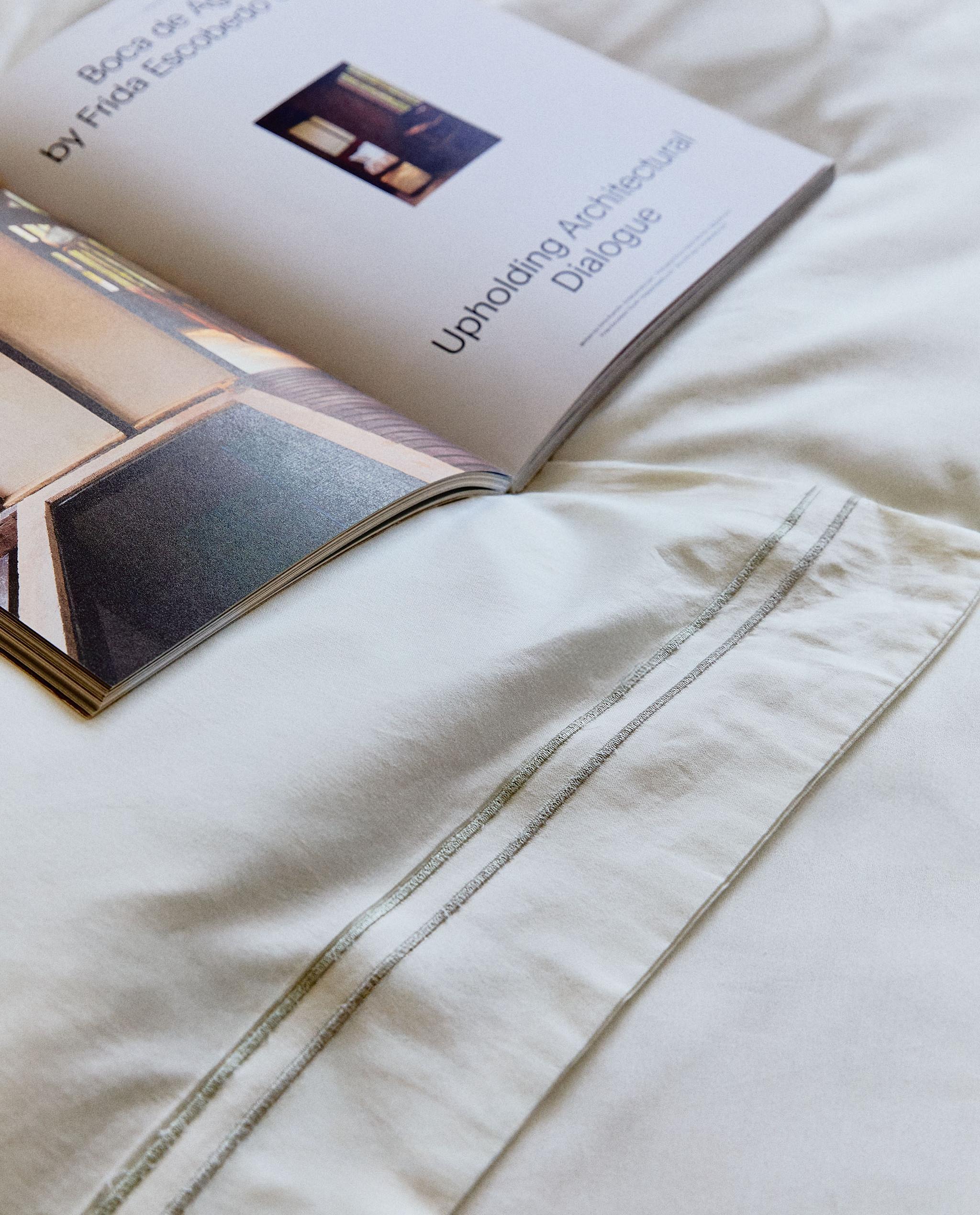 DUVET COVER WITH TWO EMBROIDERED DETAILS product thumbnail 10