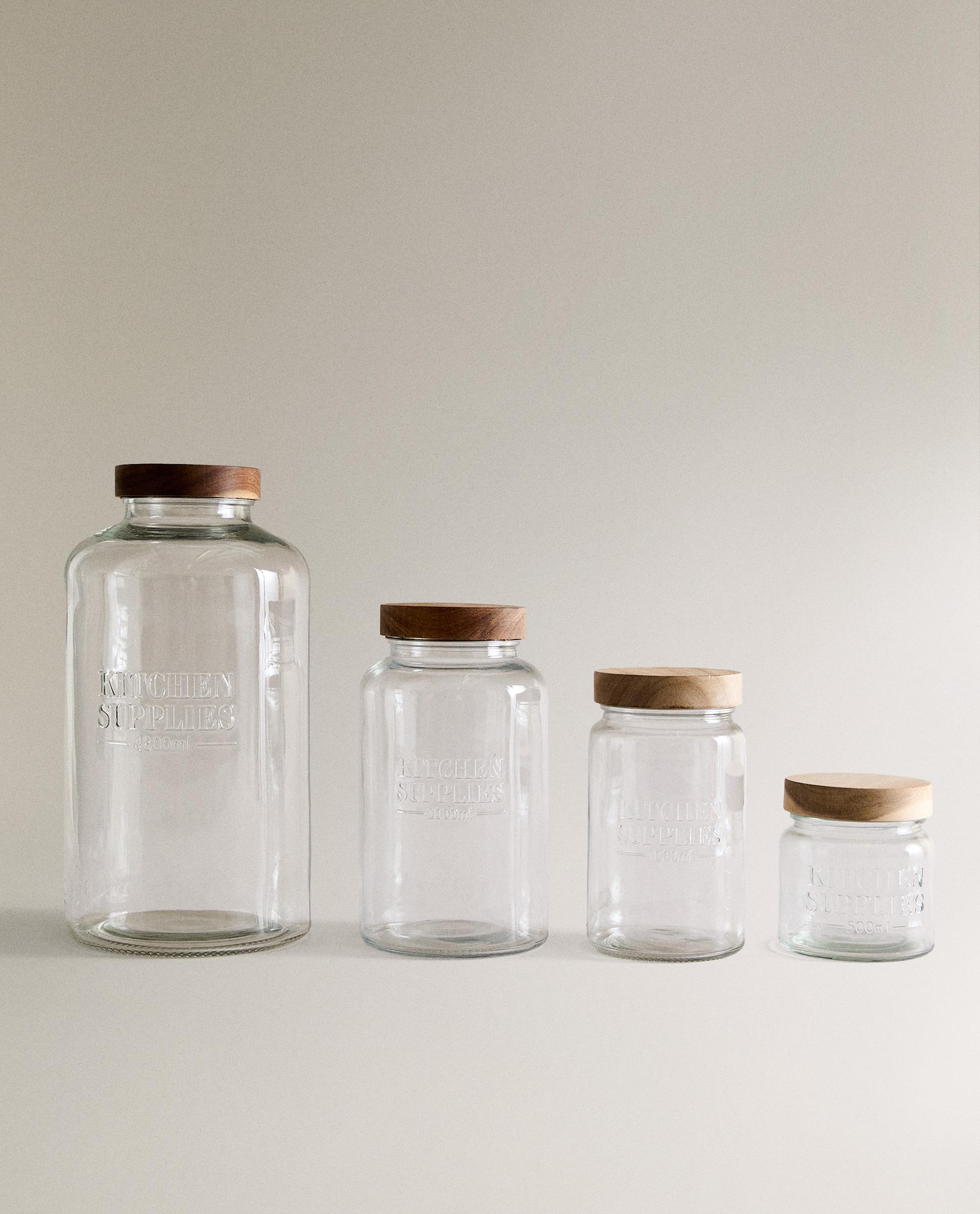 إناء تخزين زجاجي ملولب إناء تخزين زجاجي ملولب