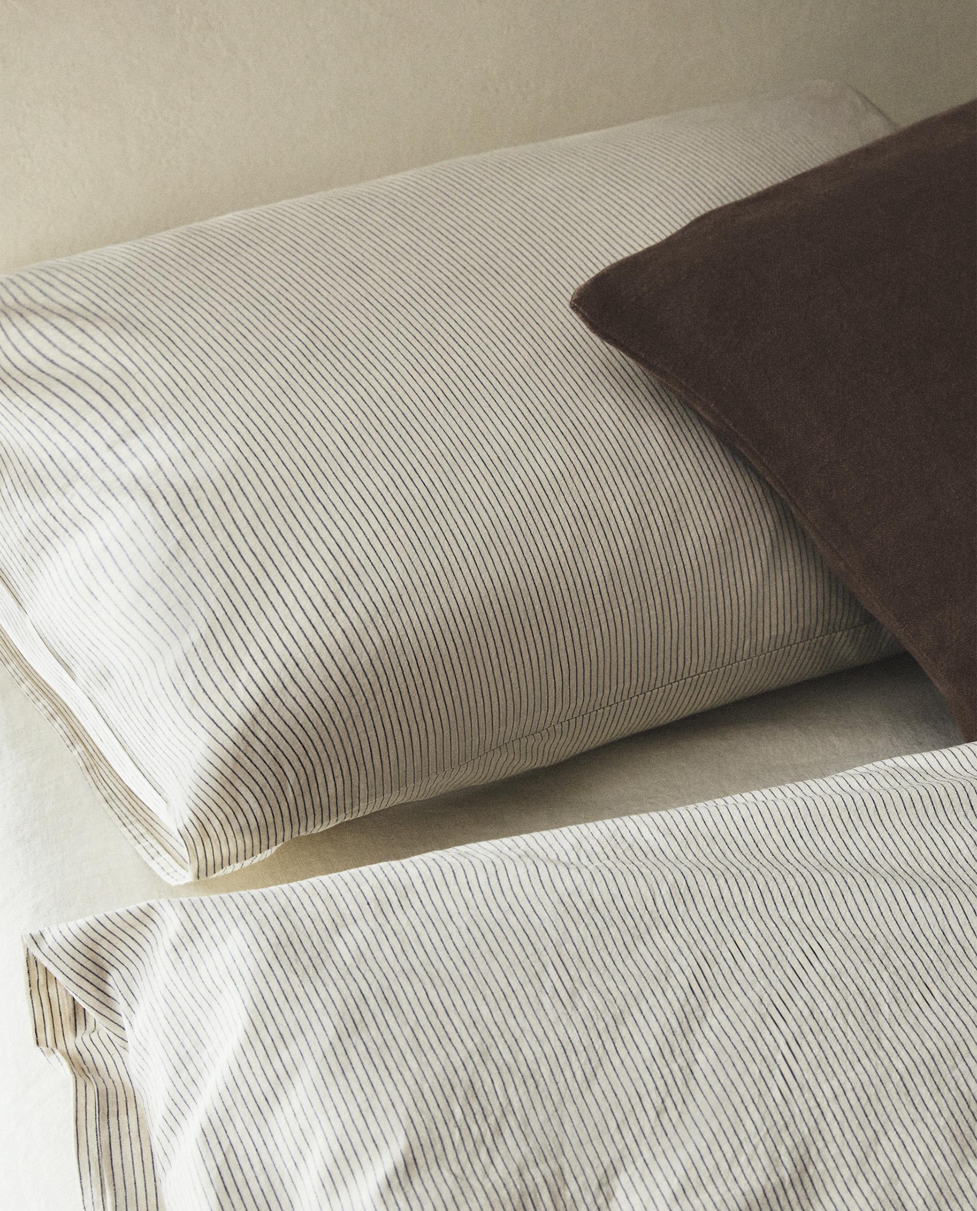 ZARA  グレー系チェック柄シングル掛け布団カバー&ピローケース ZARA HOME グレー系チェック柄シングル掛け布団カバー&ピロー