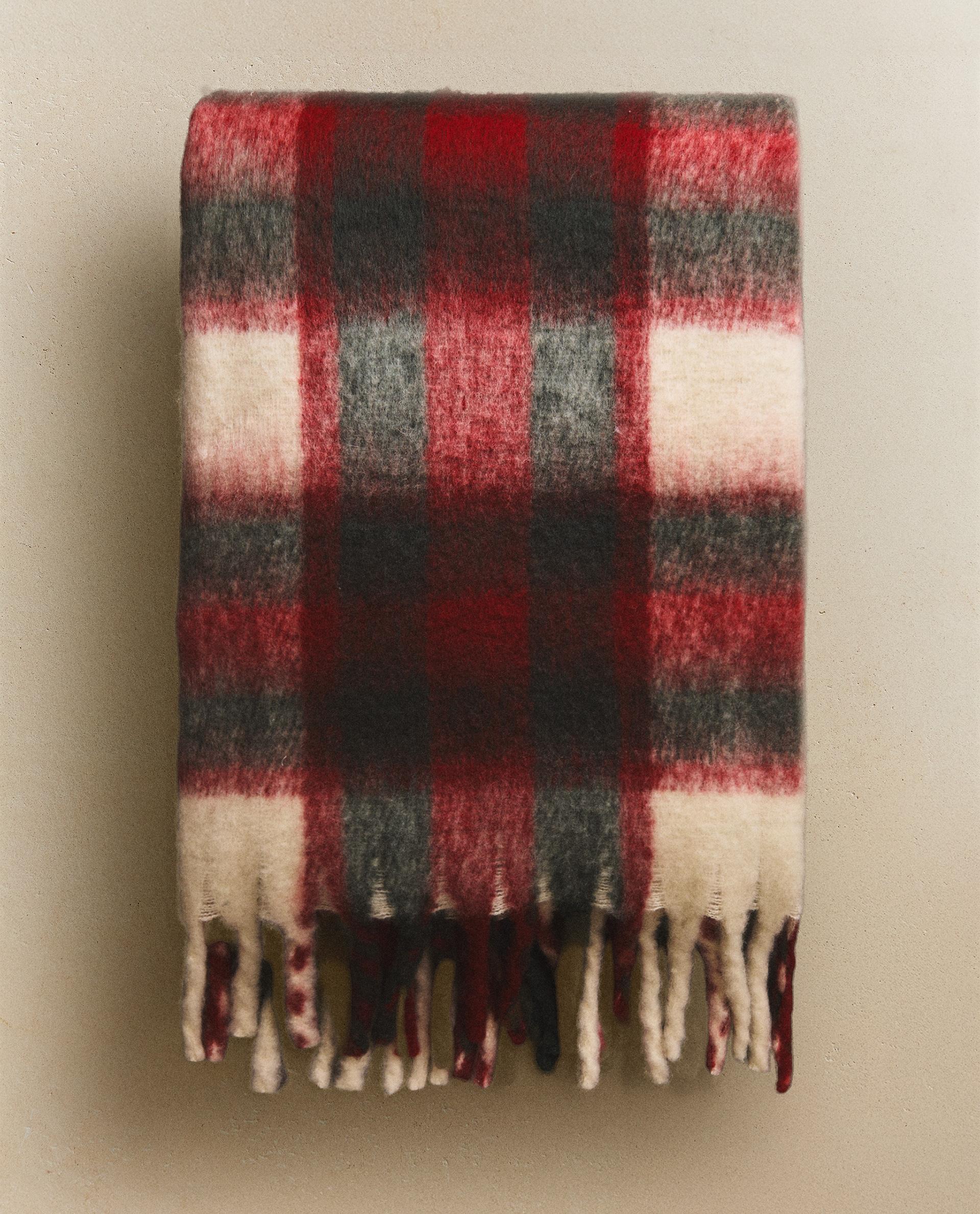 ソフトブランケット チェック フリンジ | Zara Home 日本/Japan