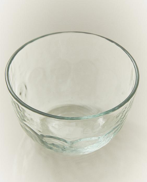 HAMMERED GLASS BOWL