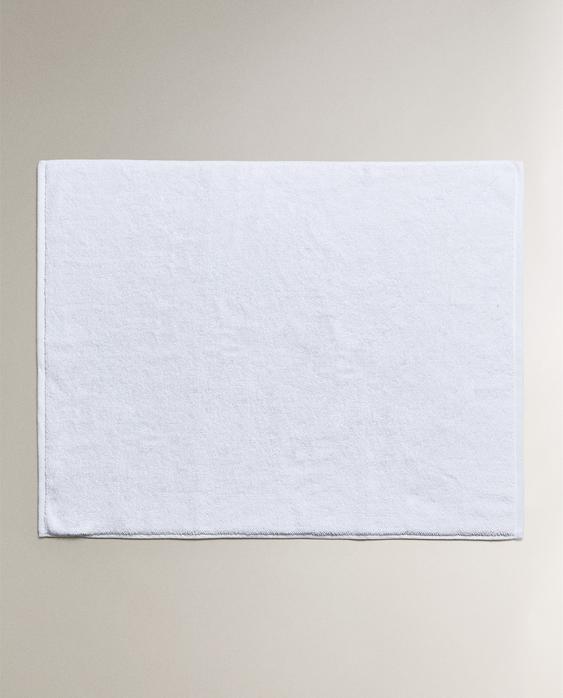 TAPIS DE BAIN COTON POINT DE RIZ