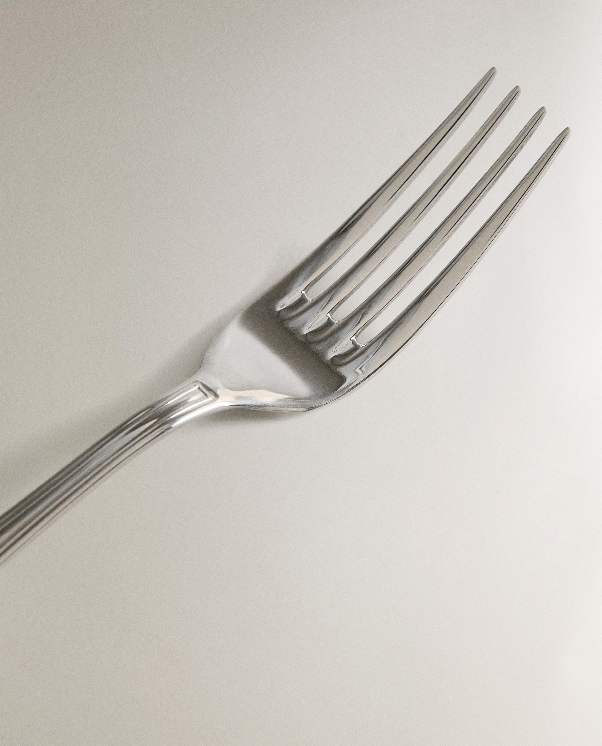 Attelage Fourchette de table Acier Massif argenté 20 cm